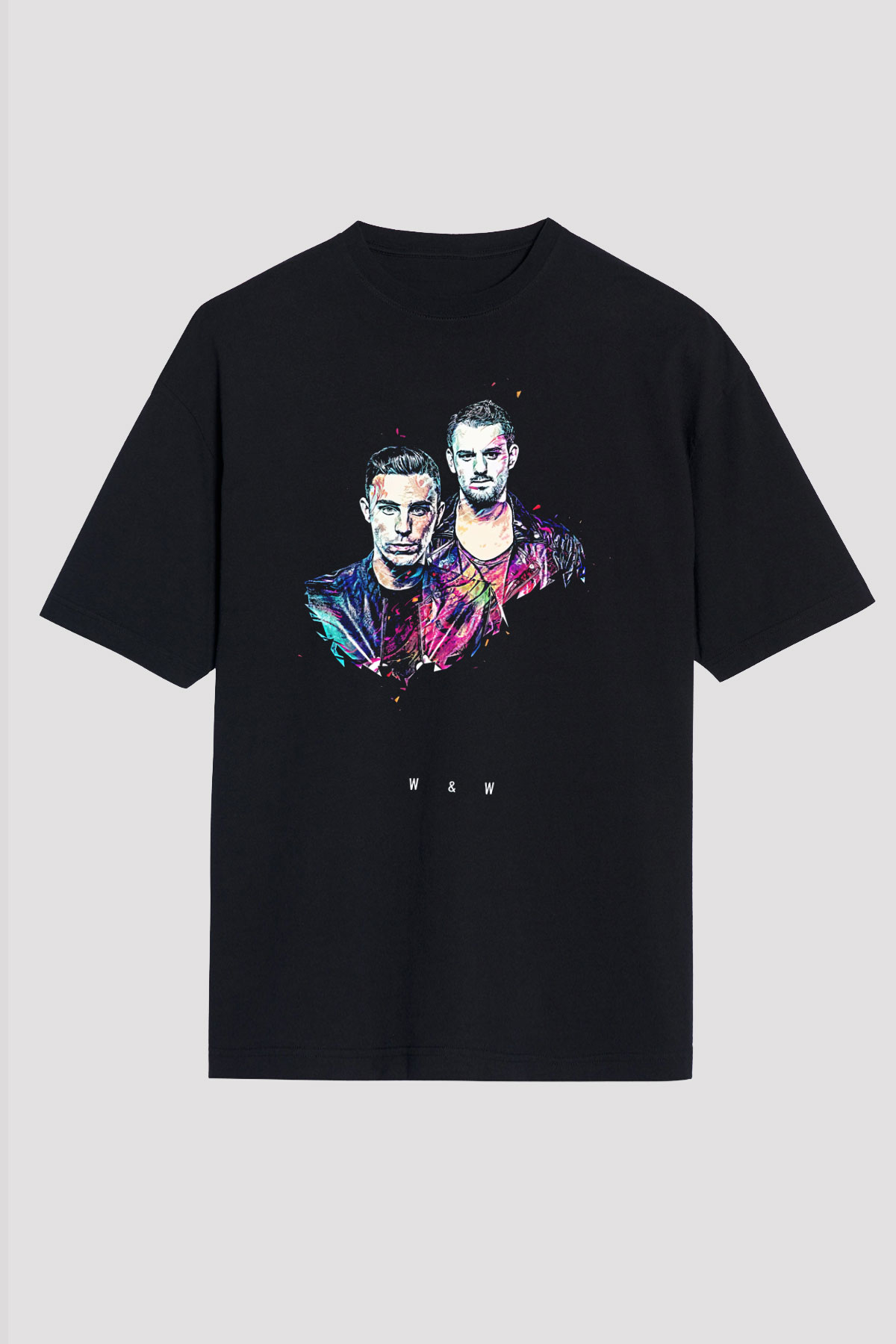 W&W Siyah Unisex Tişört T-Shirt - TişörtFabrikası