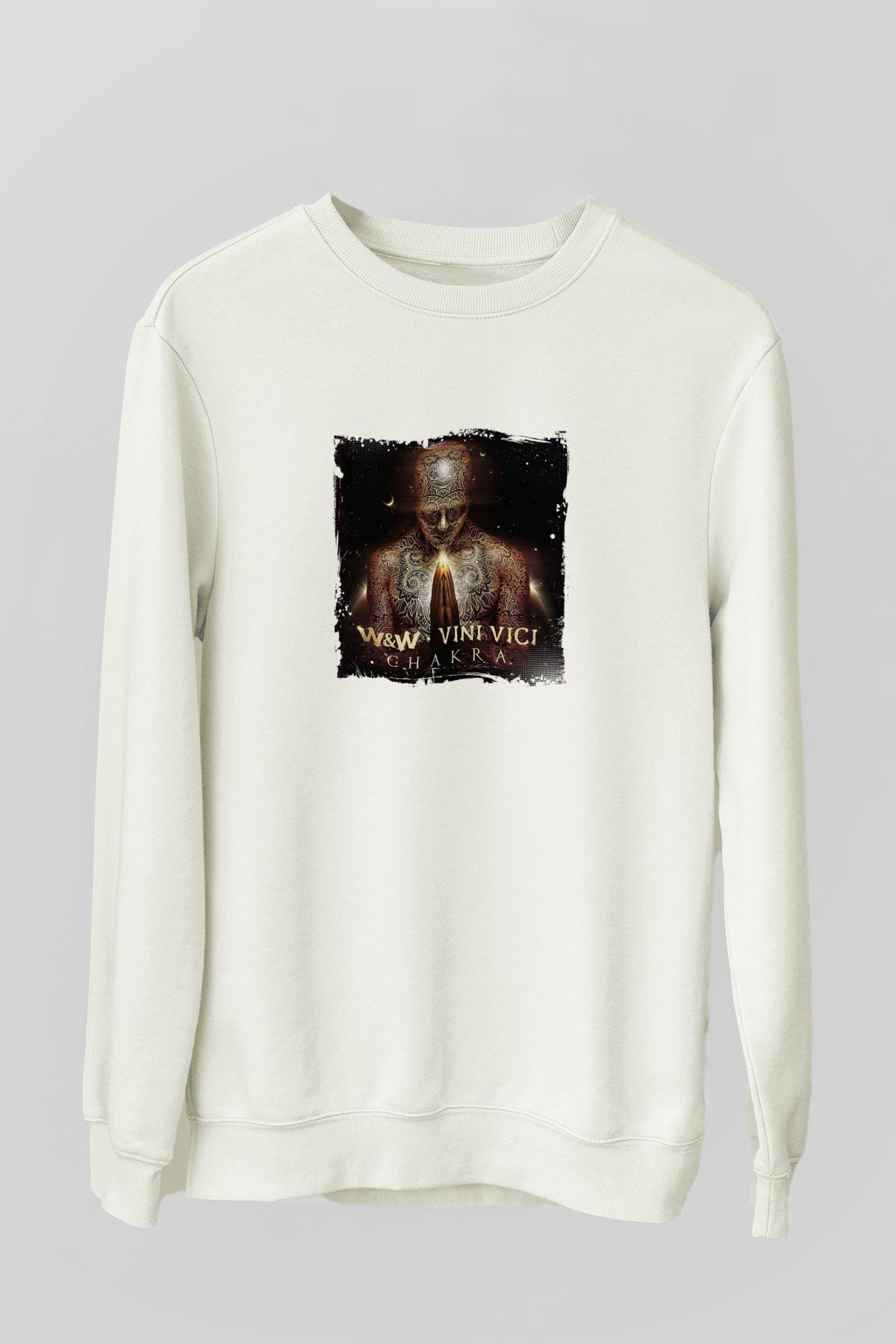 W&WBaskılı Beyaz Sweatshirt