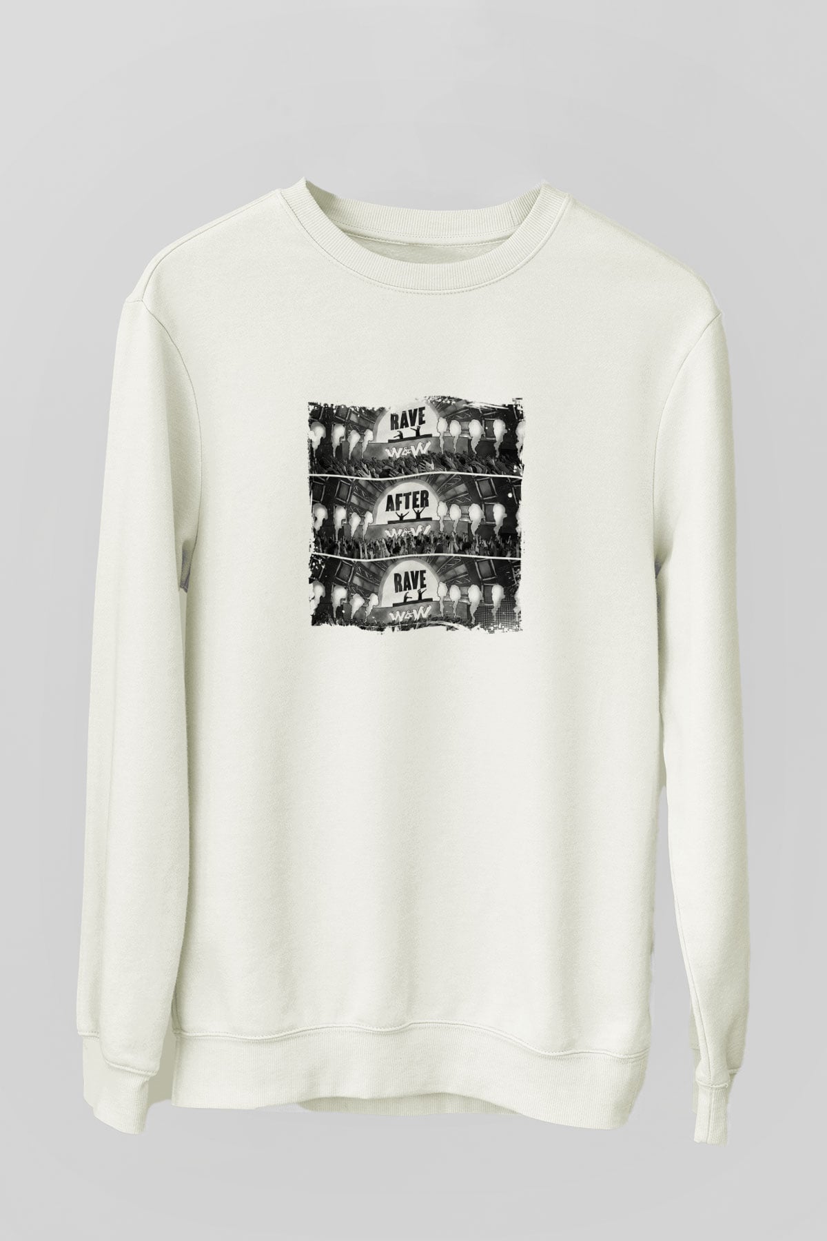 W&WBaskılı Beyaz Sweatshirt