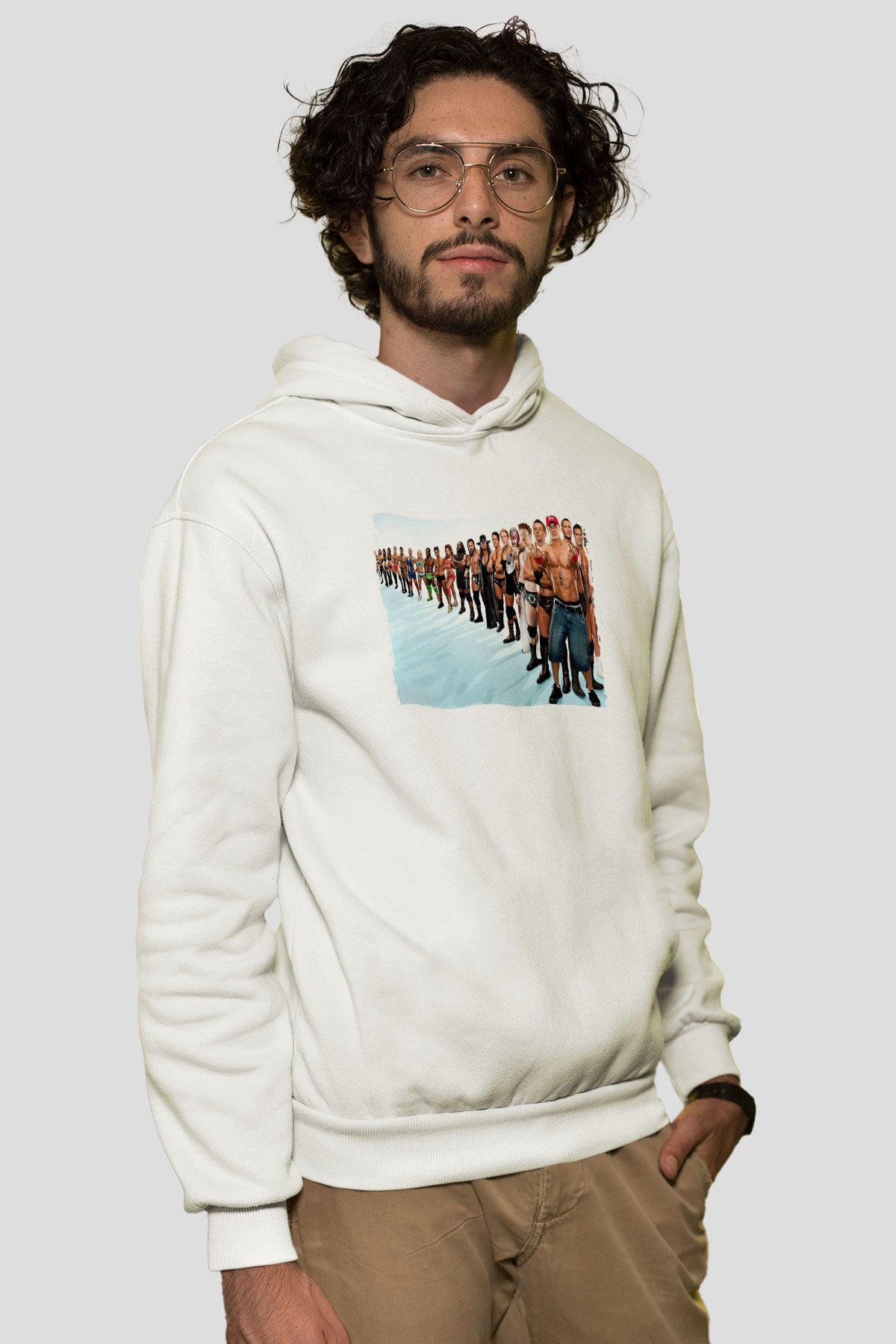 WWE Beyaz Unisex Hoodie