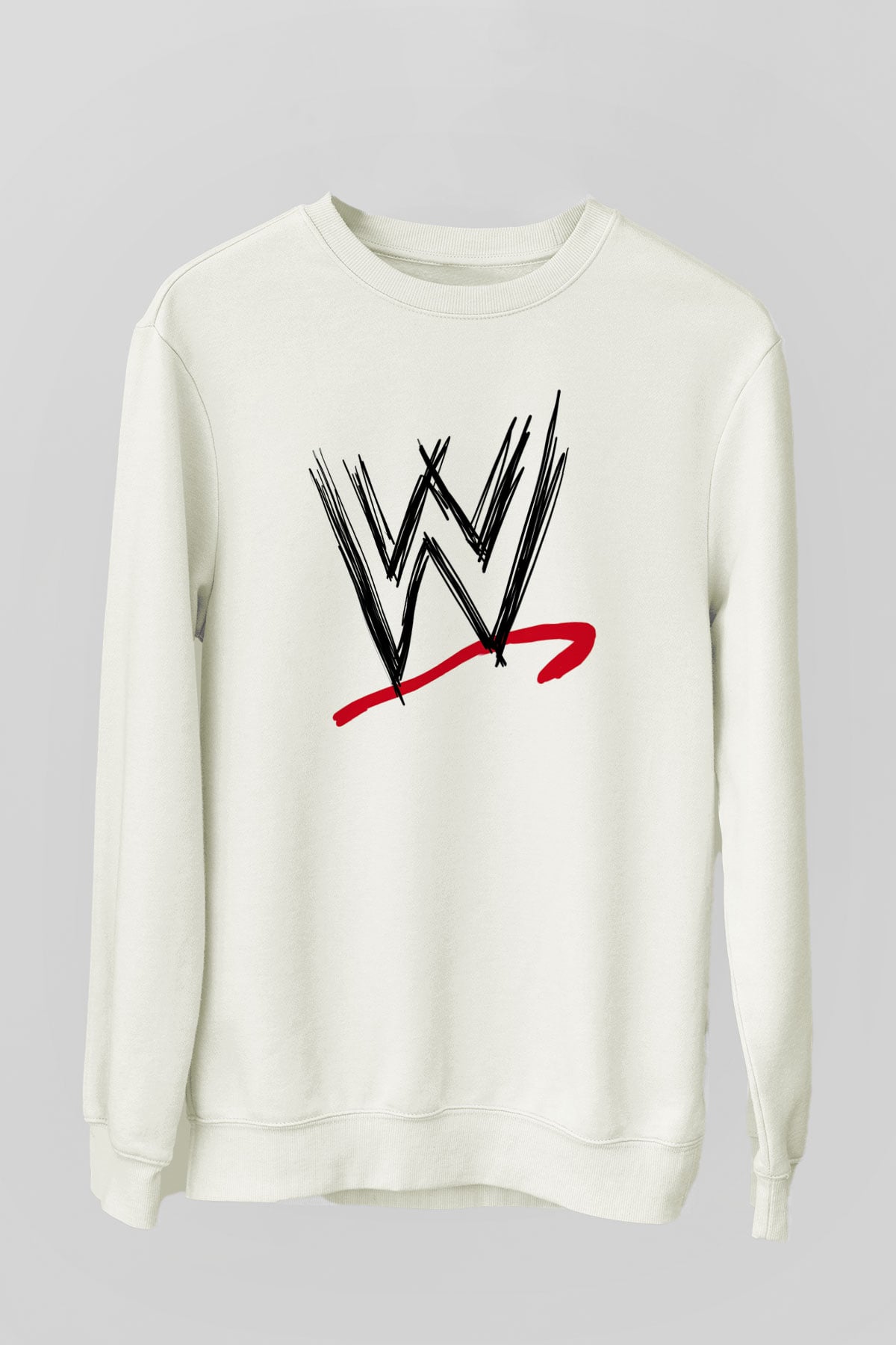 WWE Beyaz Unisex Sweatshirt