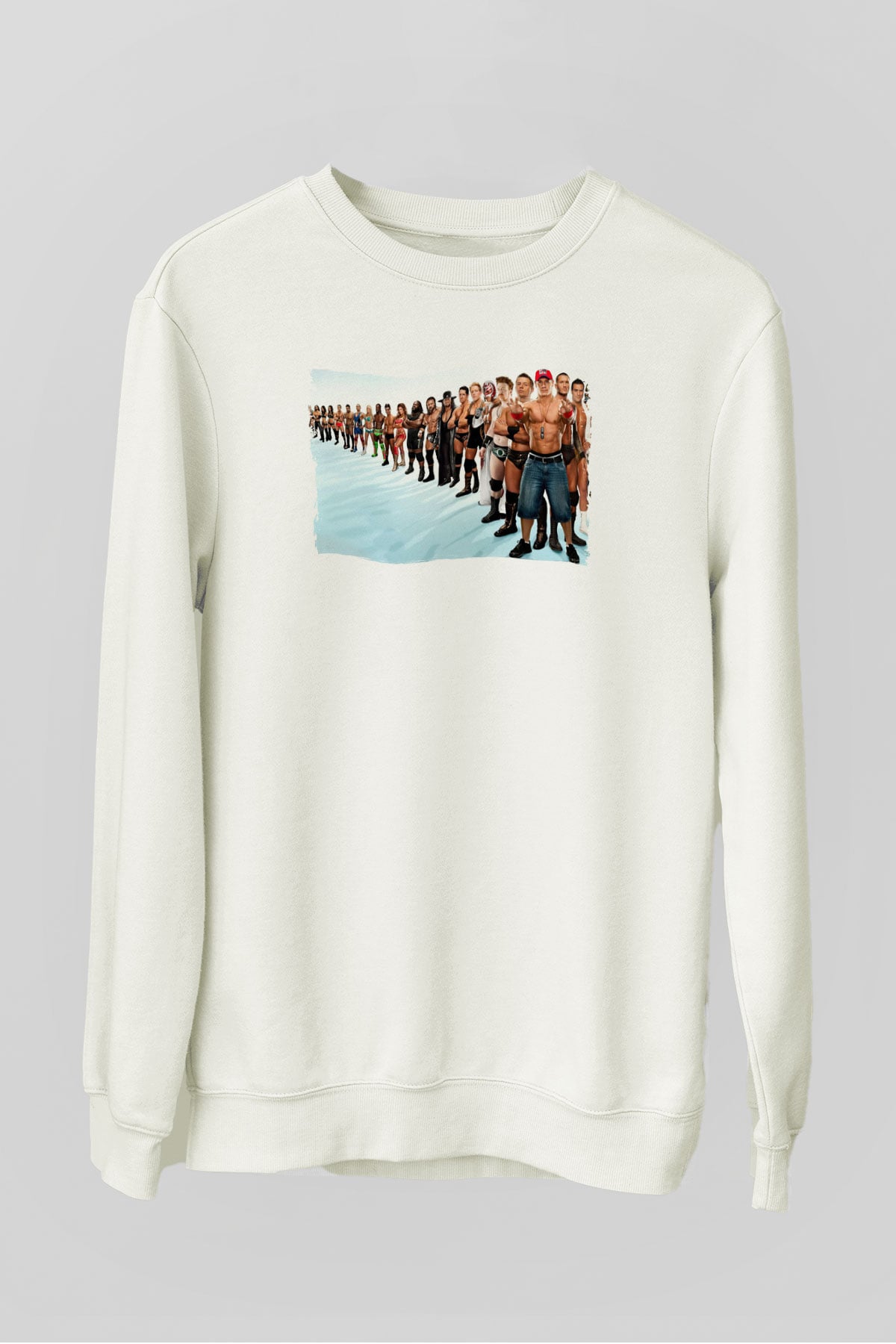 WWE Beyaz Unisex  Sweatshirt