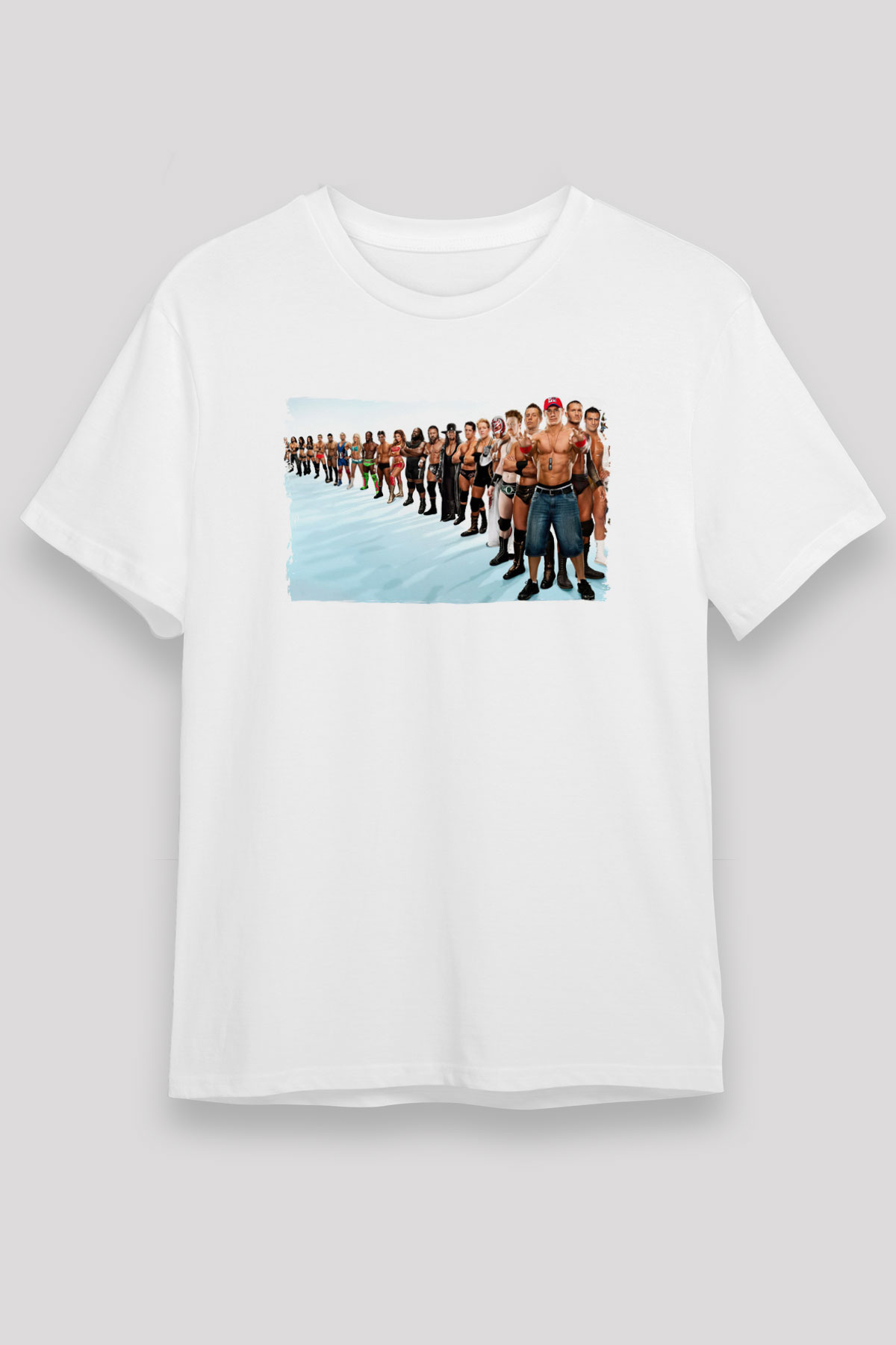 WWE Beyaz Unisex Tişört