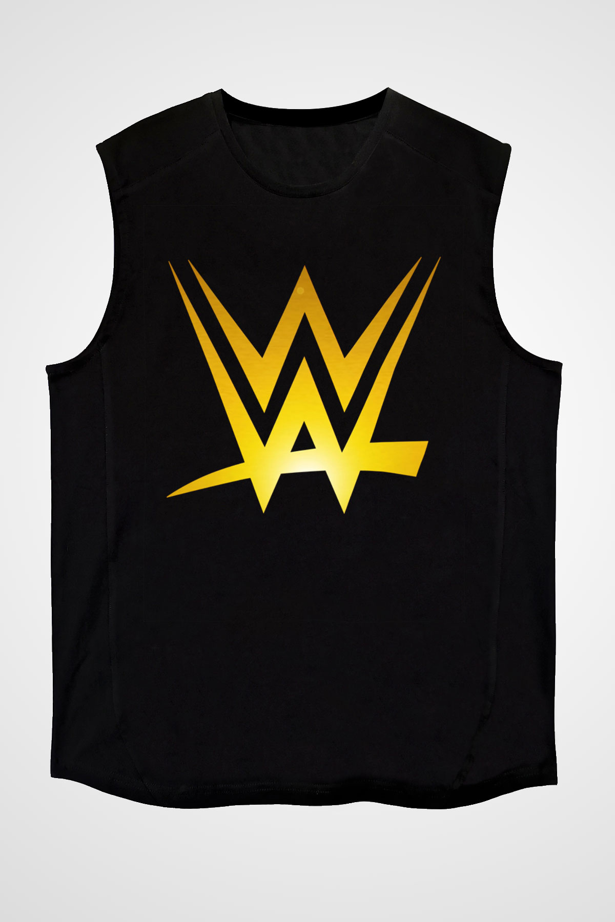 WWE Siyah Unisex Kolsuz Tişört