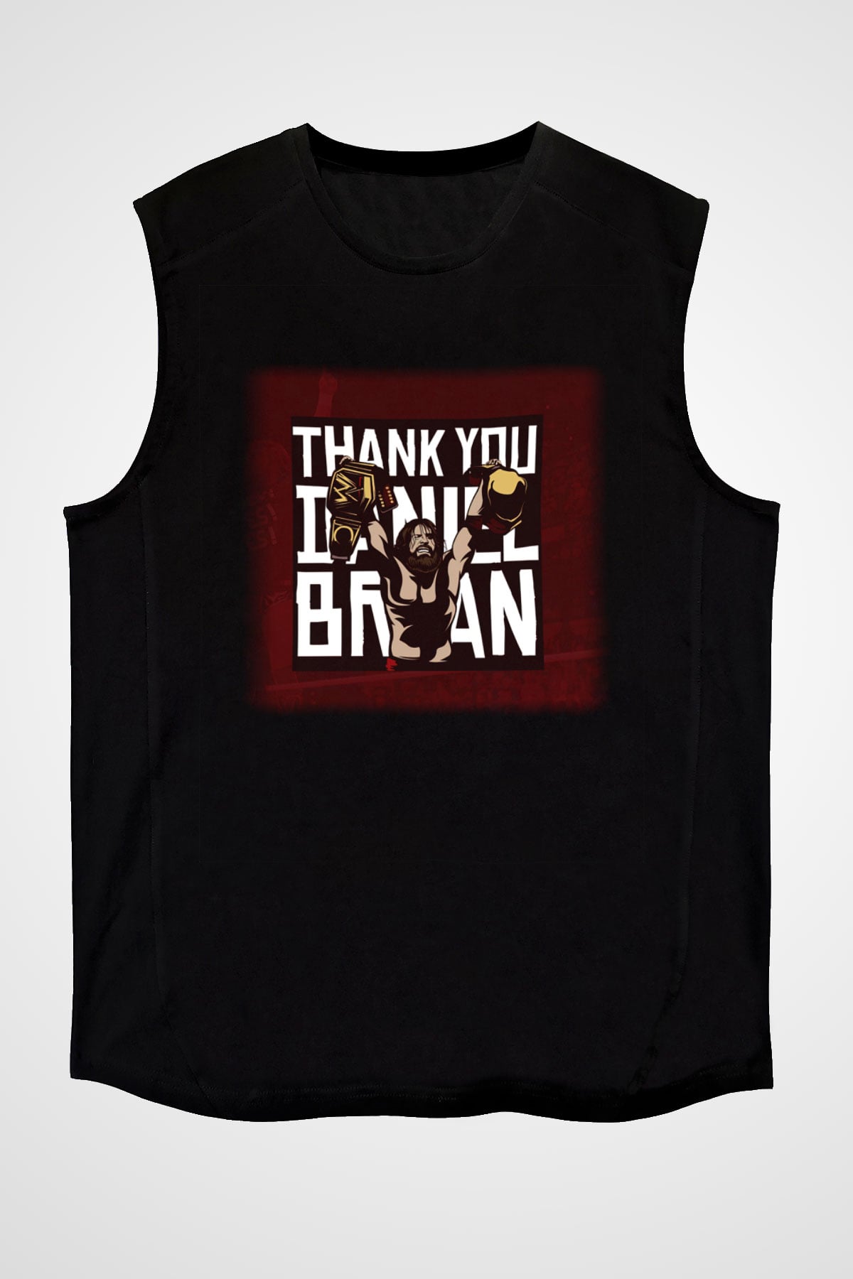 WWE Siyah Unisex Kolsuz Tişört