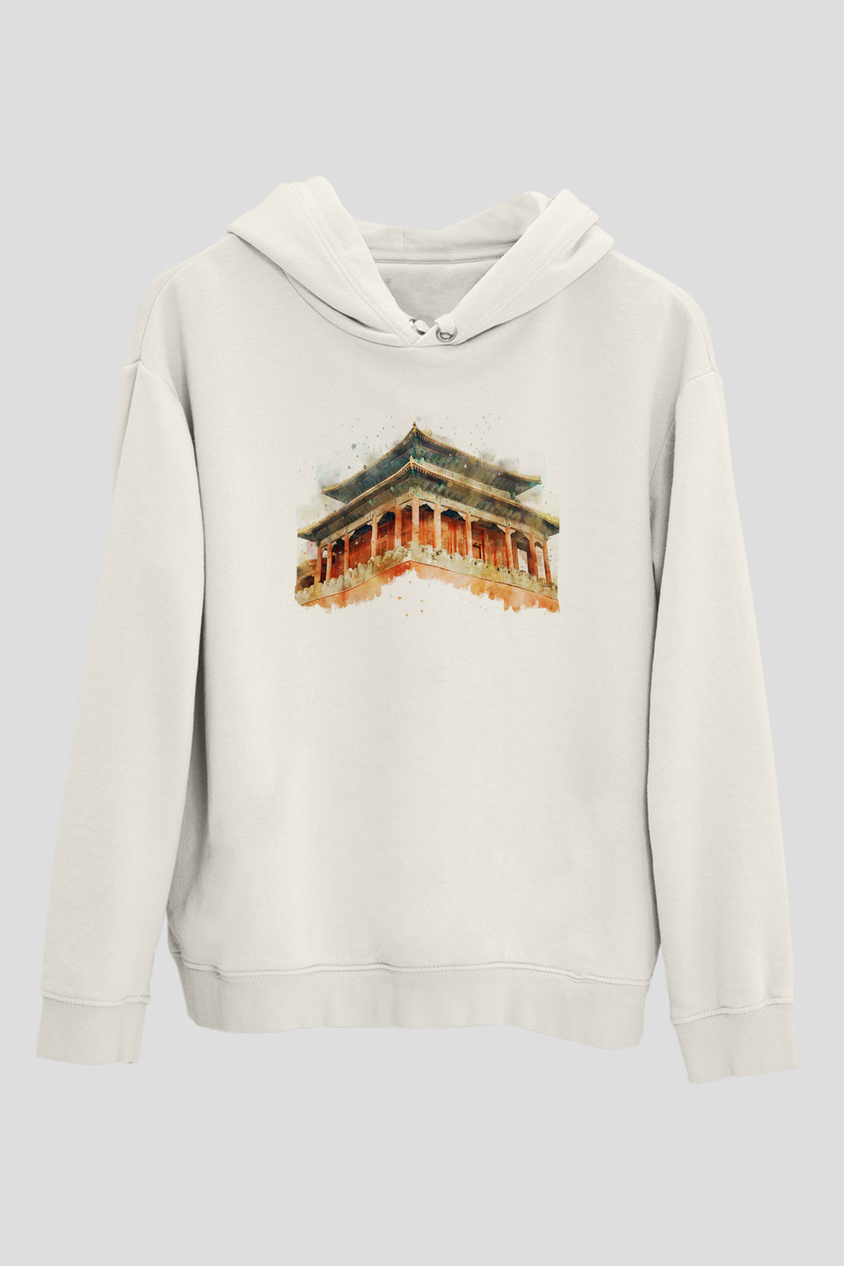 Yasak Şehir Beyaz Unisex Hoodie