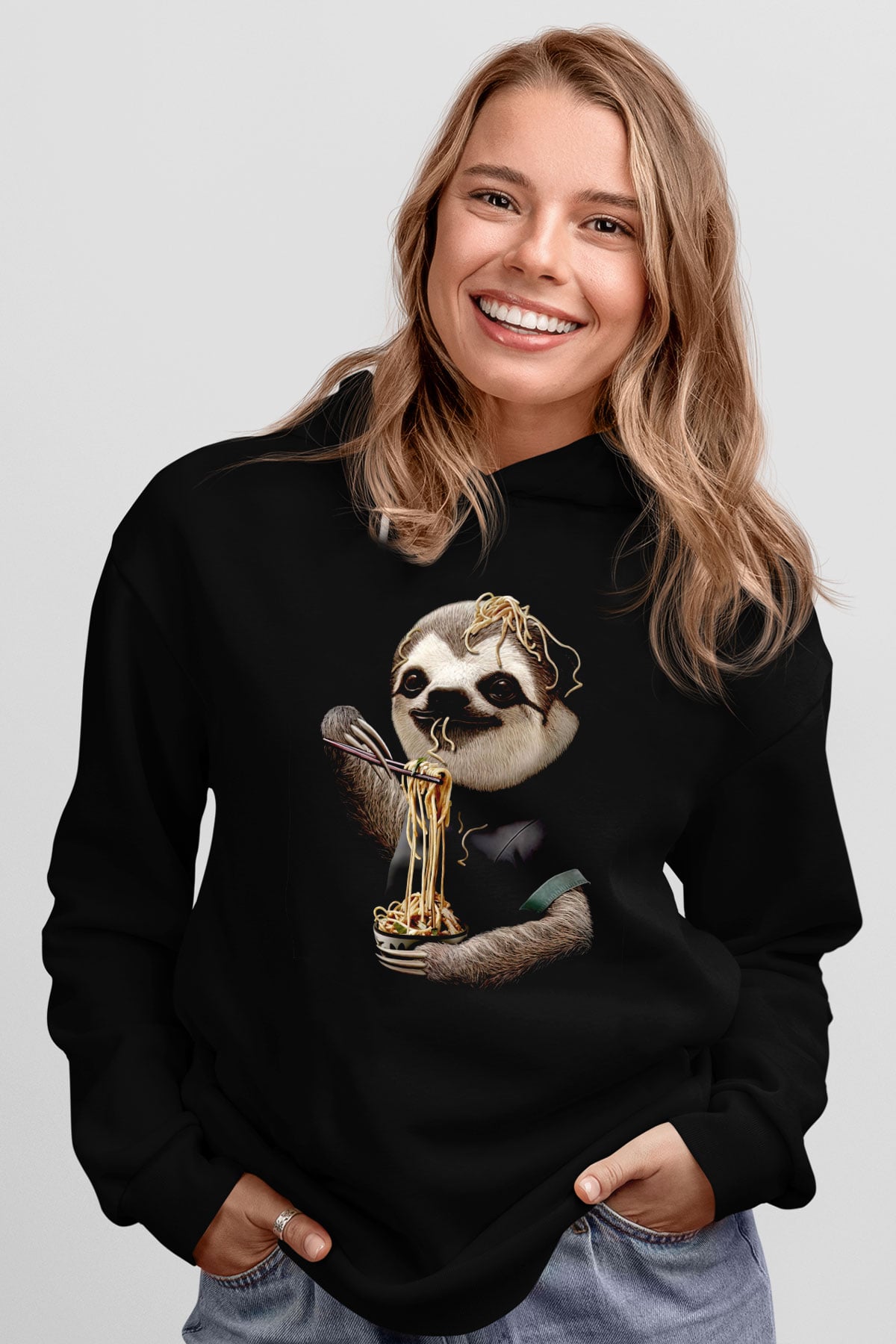 Yavaş Yeme YarışmasıSiyah  Unisex Hoodie