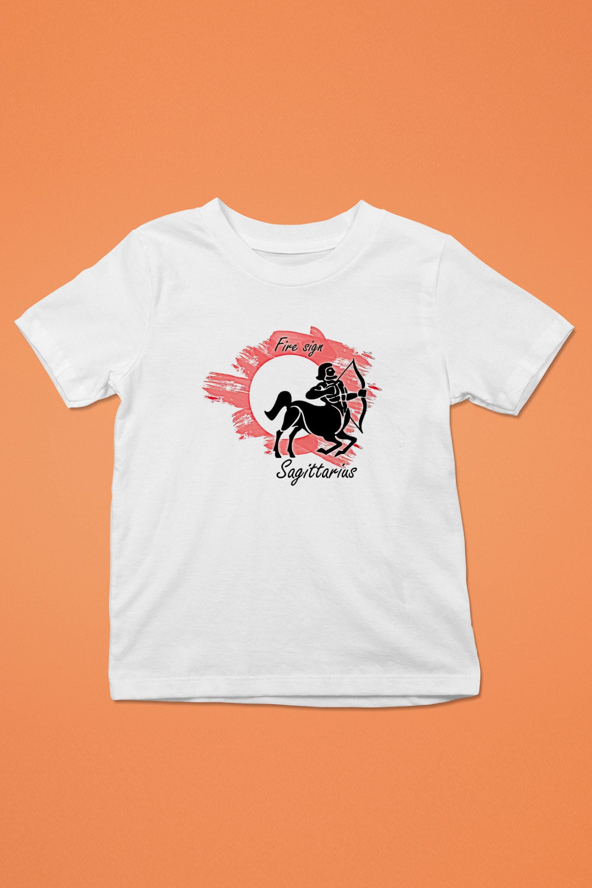 Yay Burcu Baskılı Beyaz Unisex Beyaz Çocuk Tişört - Tshirt