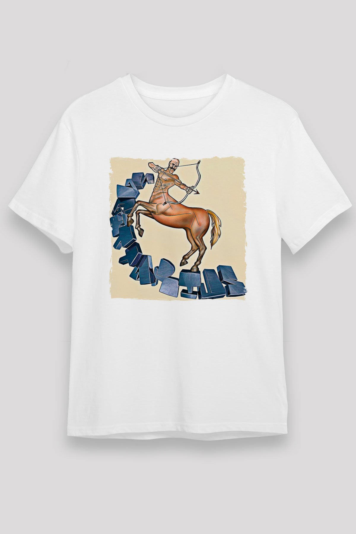 Yay Burcu Unisex Baskılı Beyaz Tişört - Tshirt