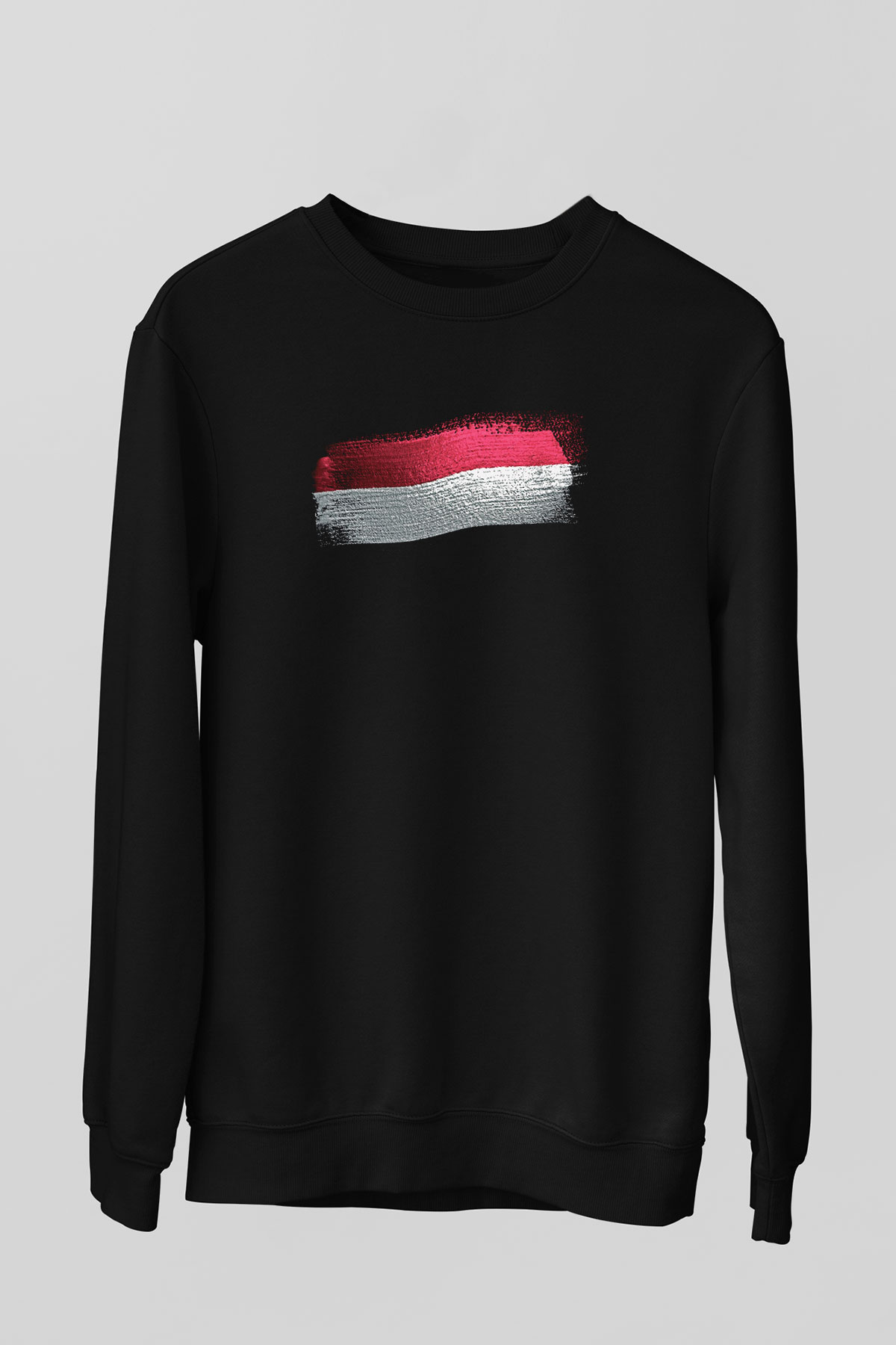 Yemen Bayrağı Baskılı Unisex Siyah Sweatshirt