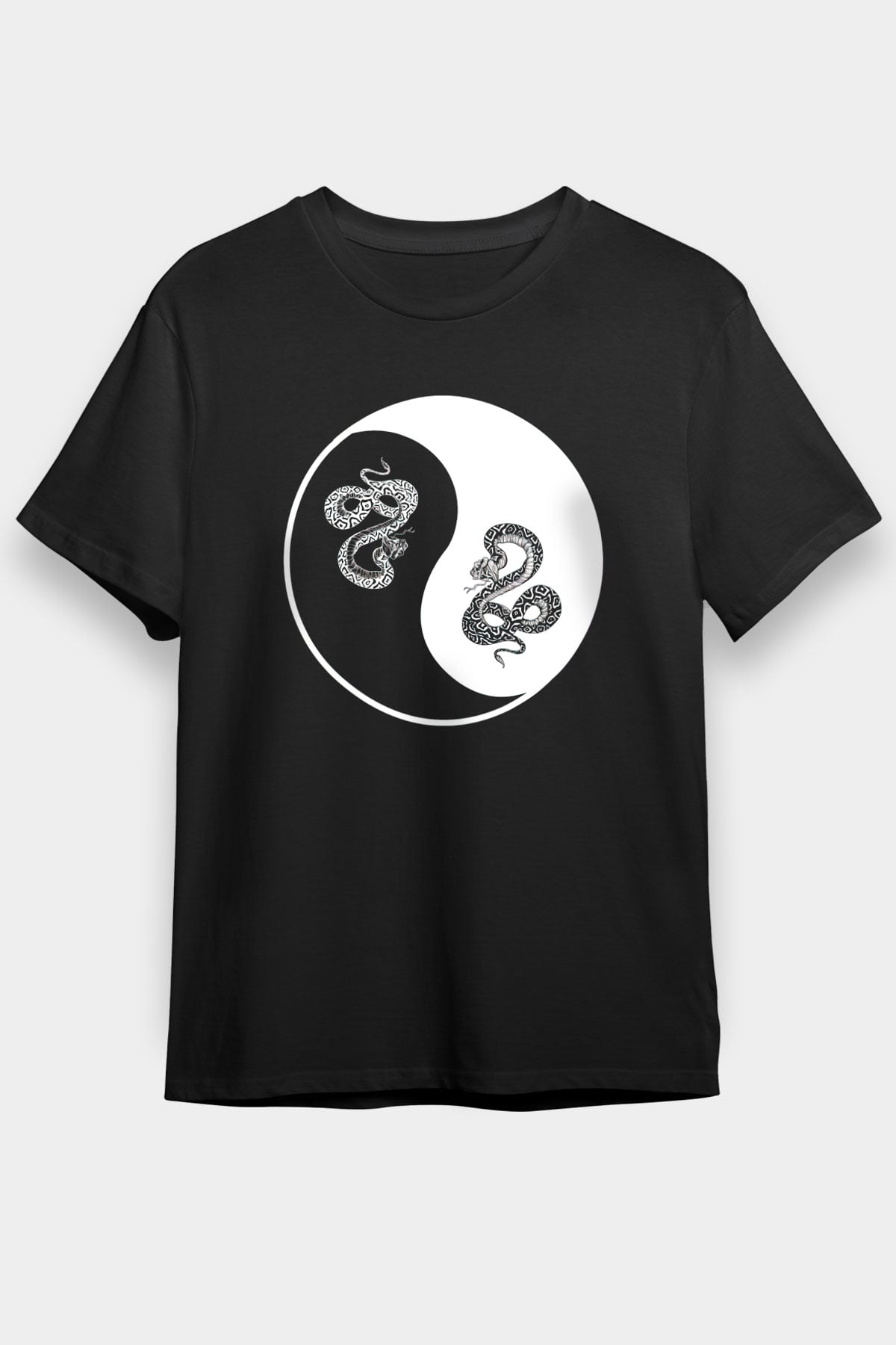 Yılan Siyah Unisex Tişört T-Shirt - TişörtFabrikası