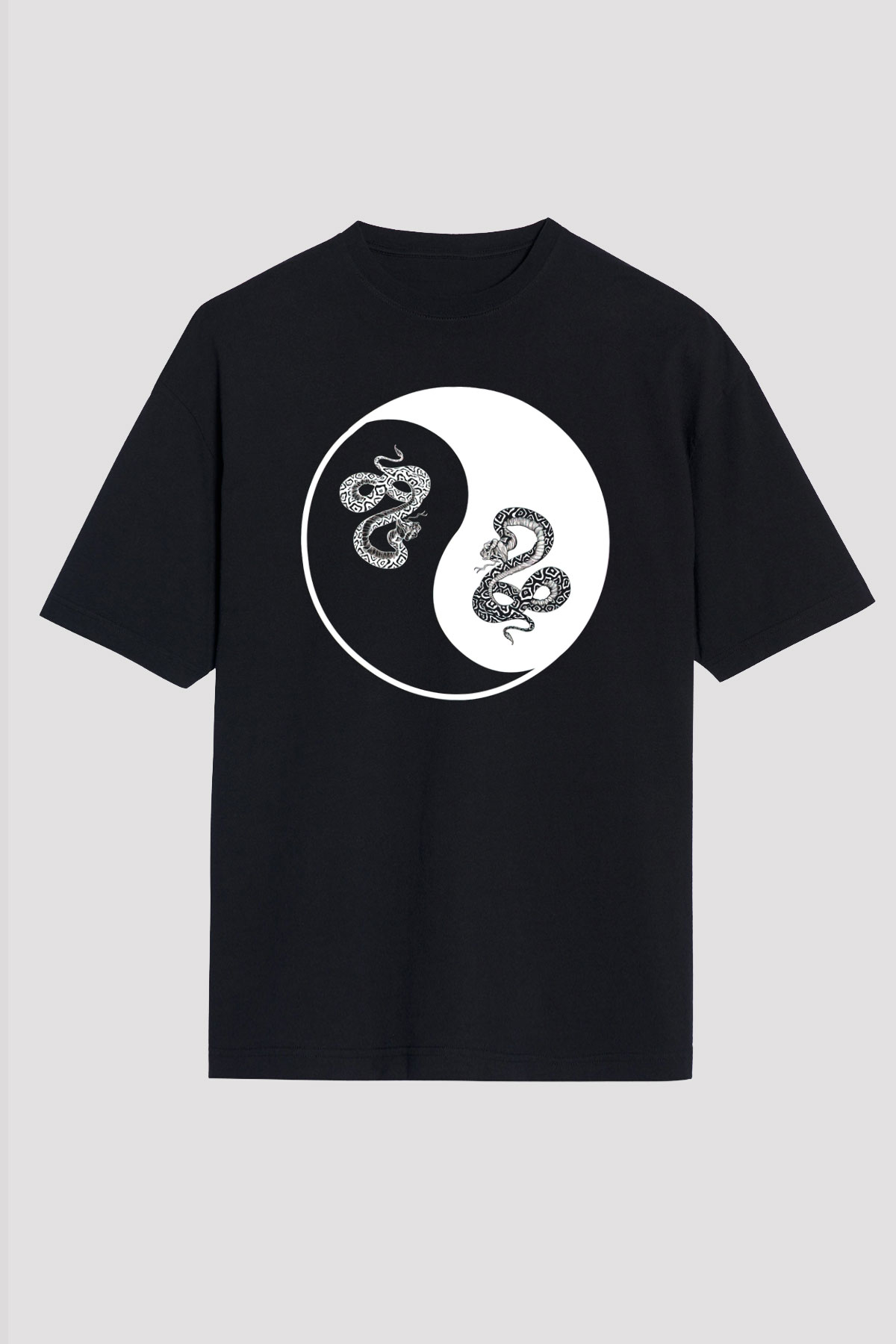 Yılan Siyah Unisex Tişört T-Shirt - TişörtFabrikası