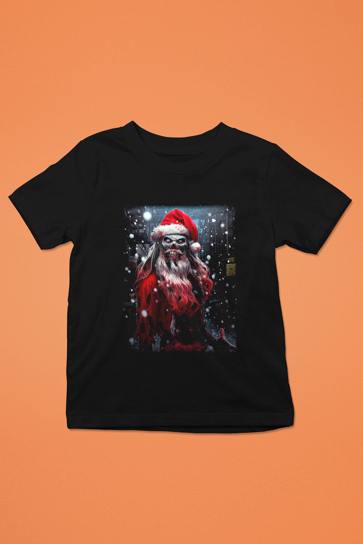 Yılbaşı Baskılı Siyah Unisex Çocuk Tişört