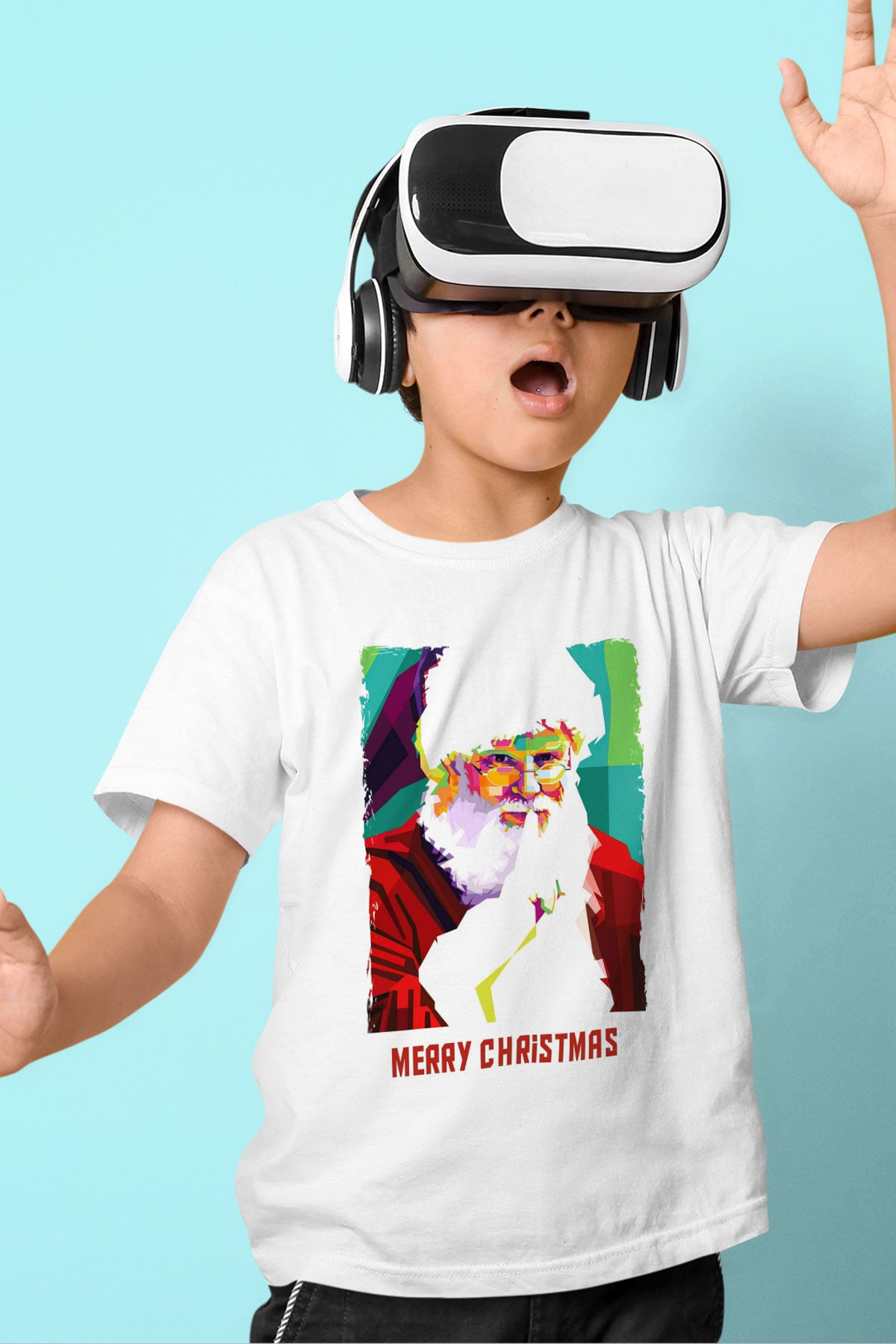Yılbaşı Beyaz Unisex Çocuk Tişört