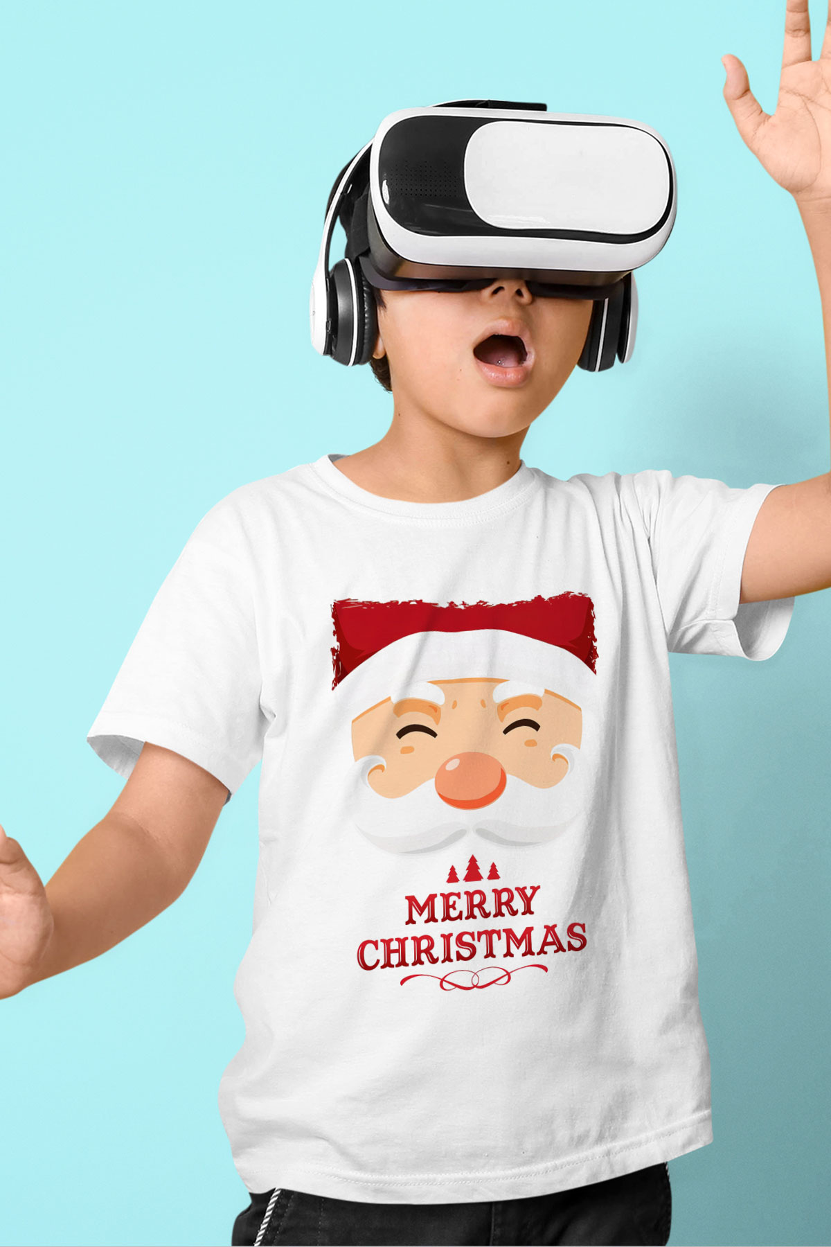 Yılbaşı Beyaz Unisex Çocuk Tişört