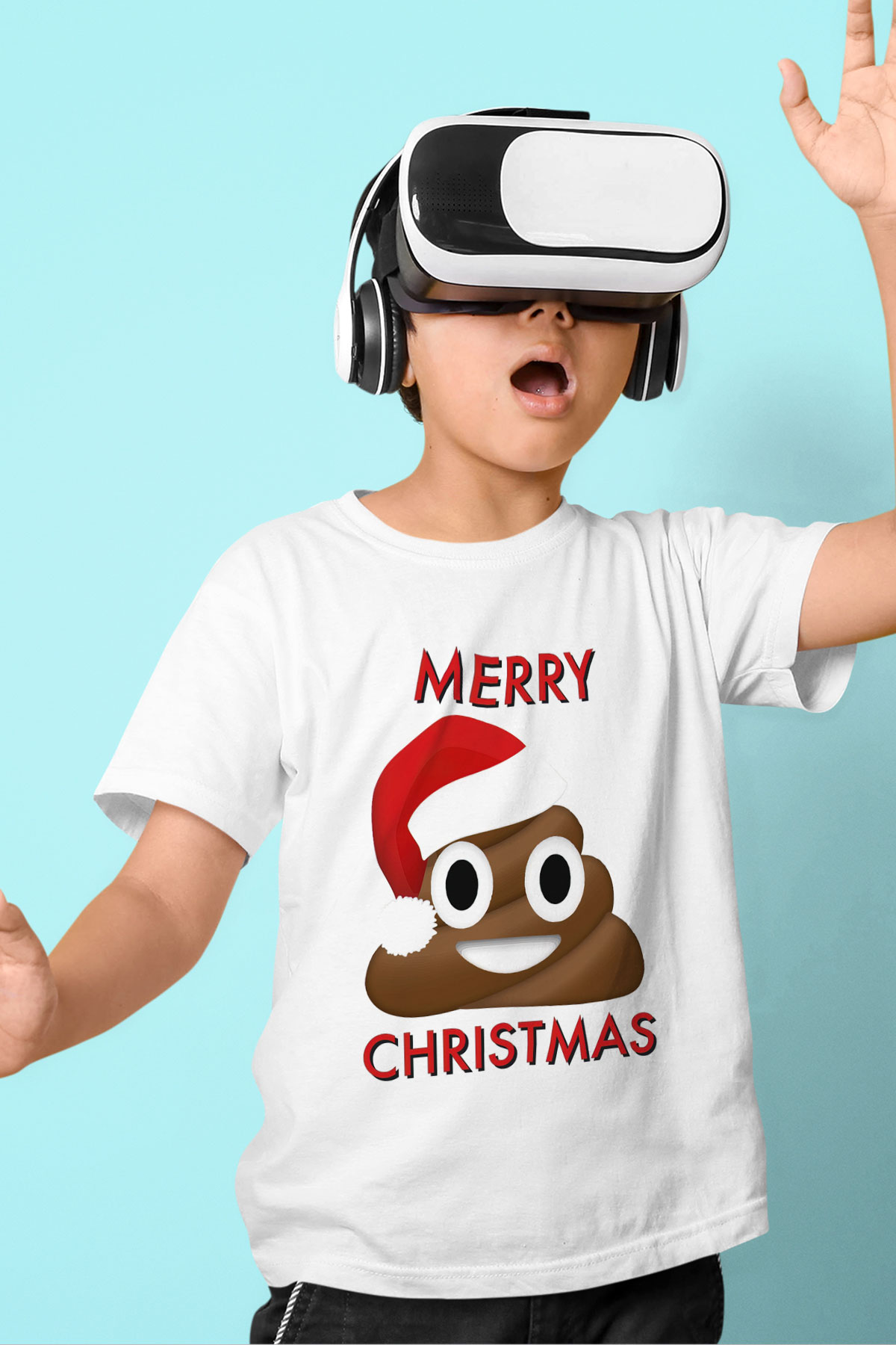 Yılbaşı Beyaz Unisex Çocuk Tişört