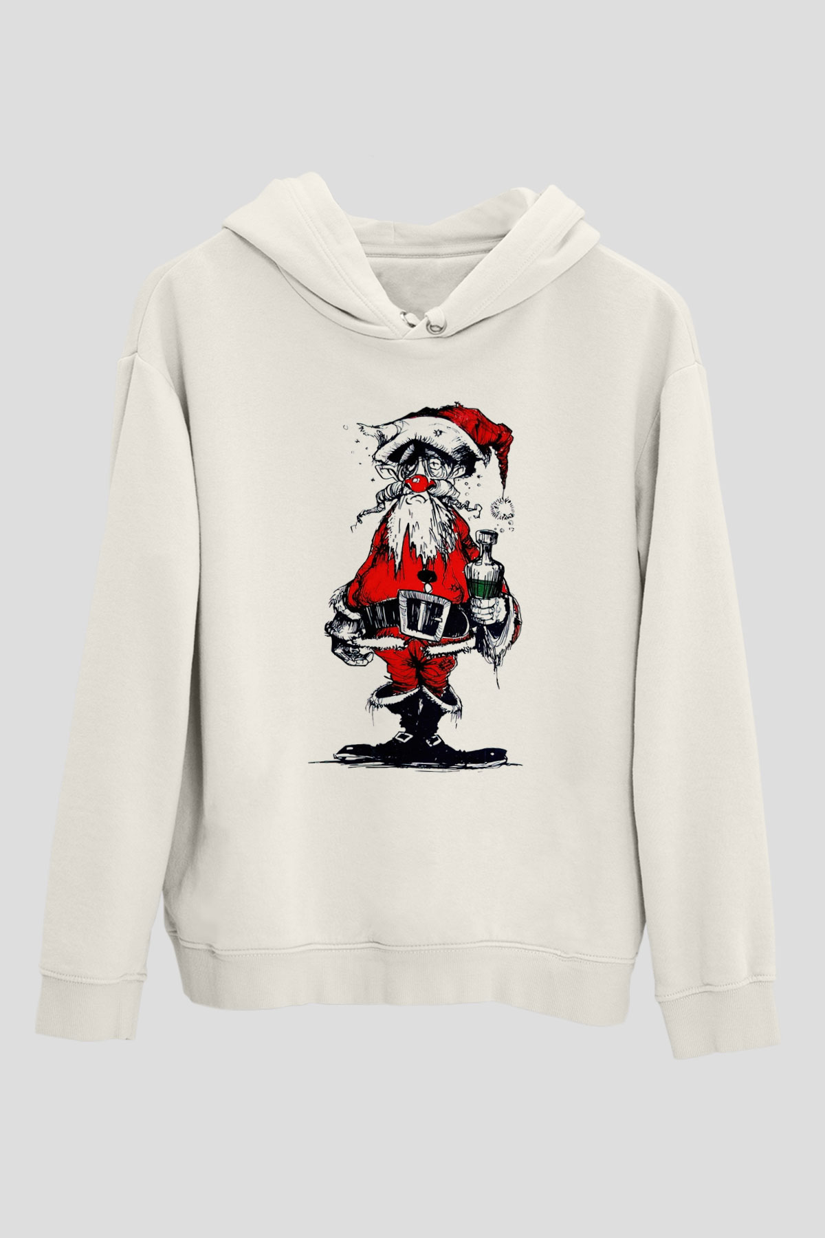 Yılbaşı Beyaz Unisex Hoodie