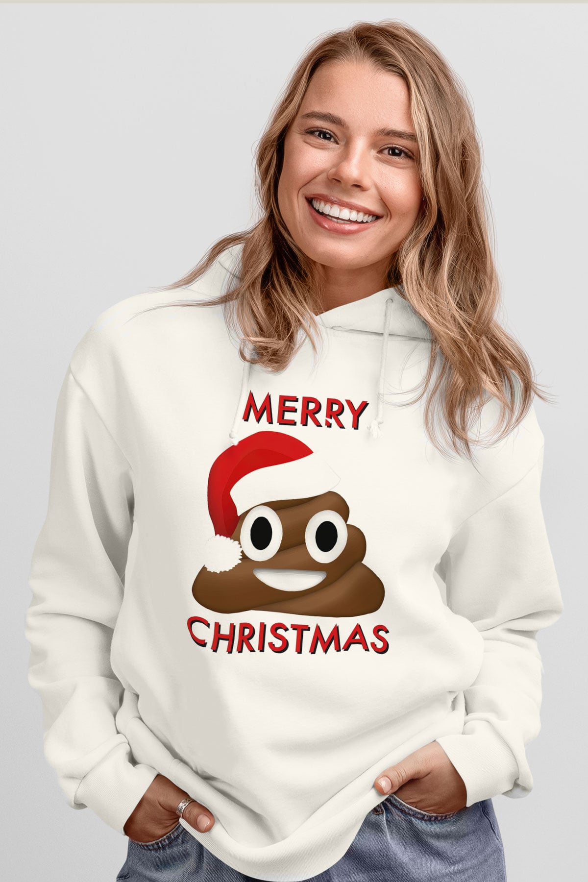 Yılbaşı Beyaz Unisex Hoodie