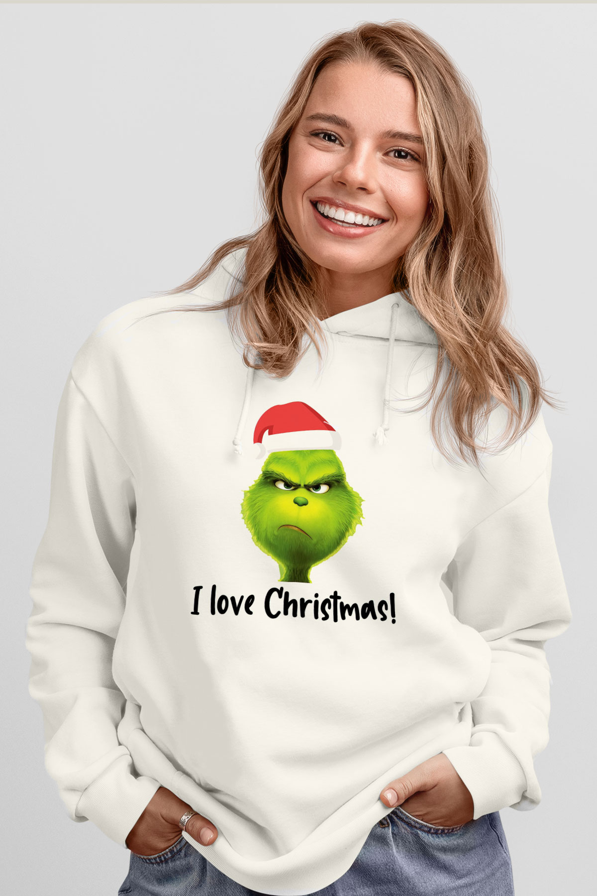 Yılbaşı Beyaz Unisex Hoodie