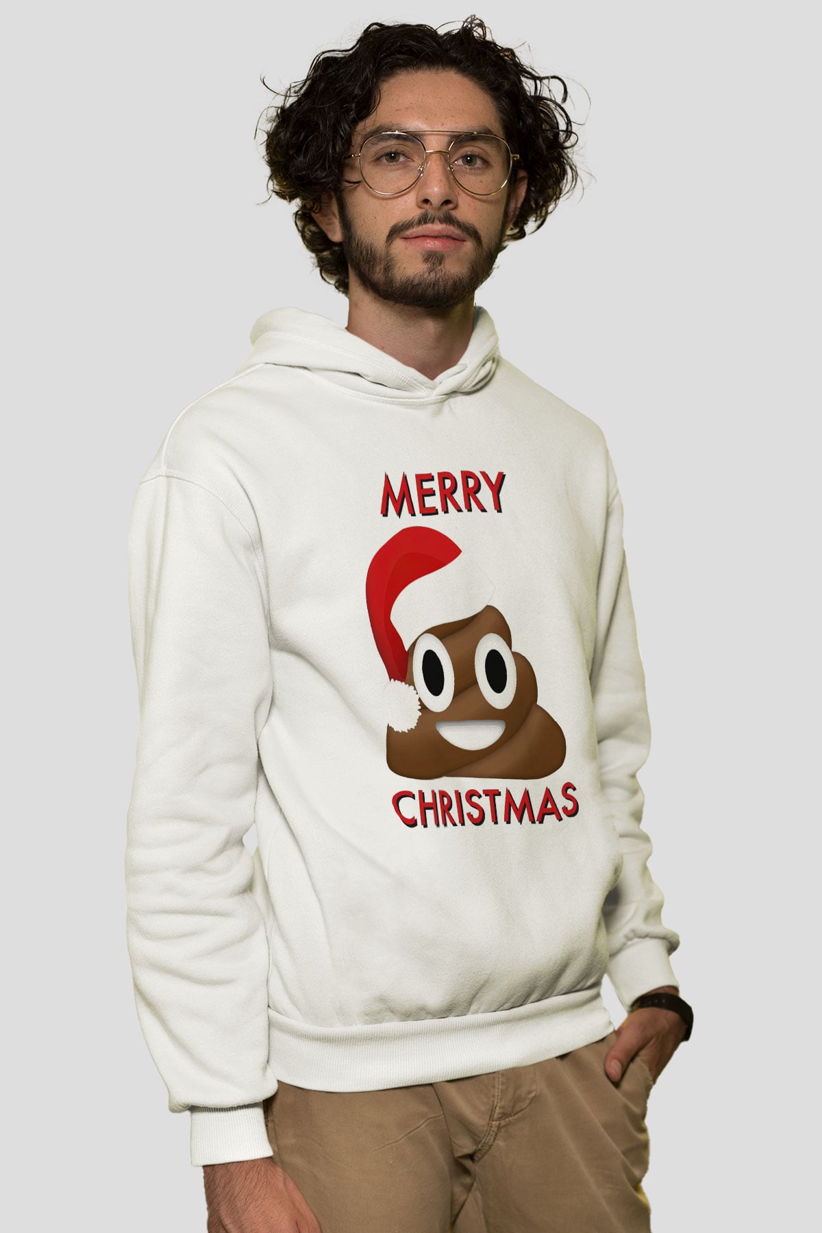 Yılbaşı Beyaz Unisex Hoodie