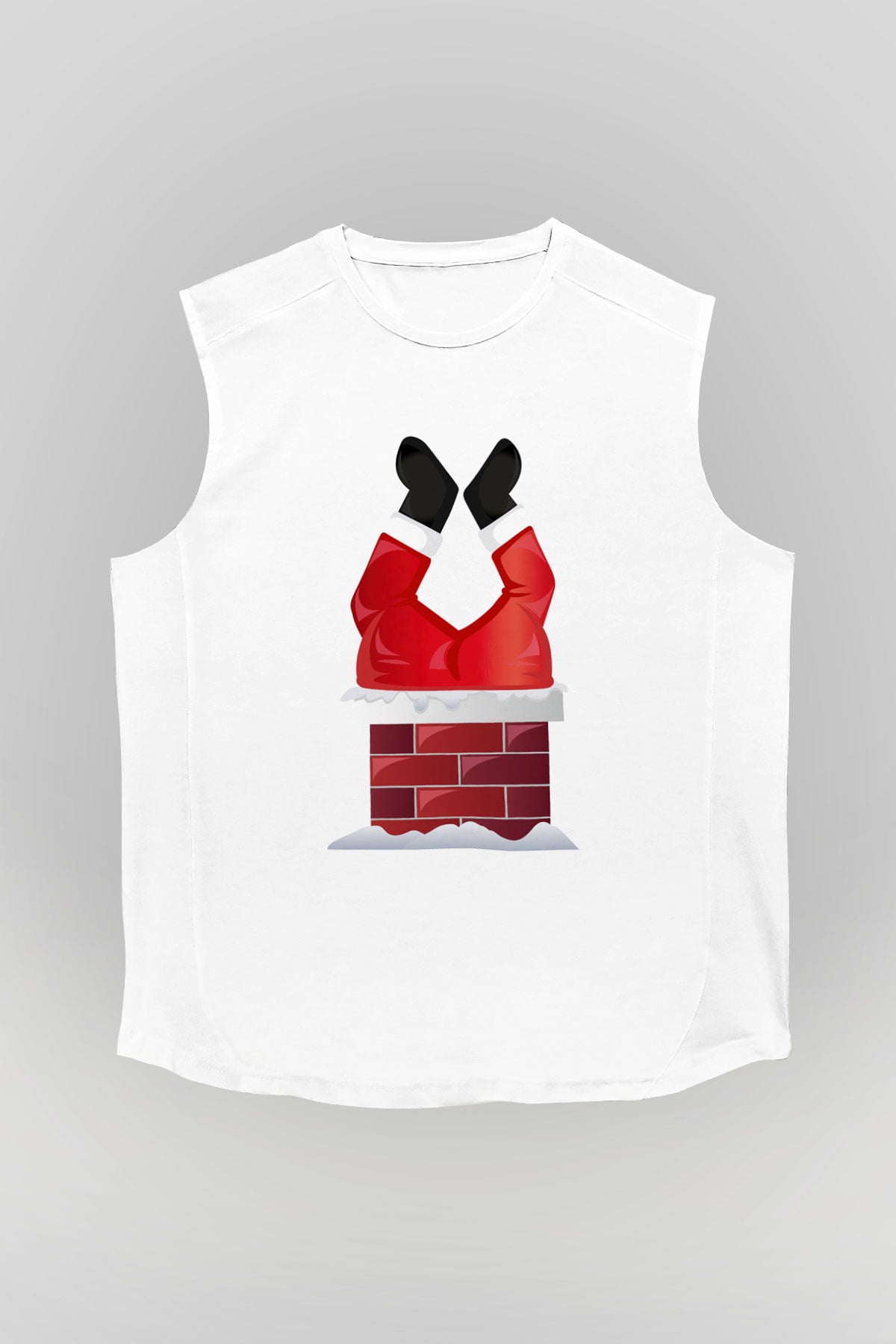 Yılbaşı Beyaz Unisex Kolsuz Tişört