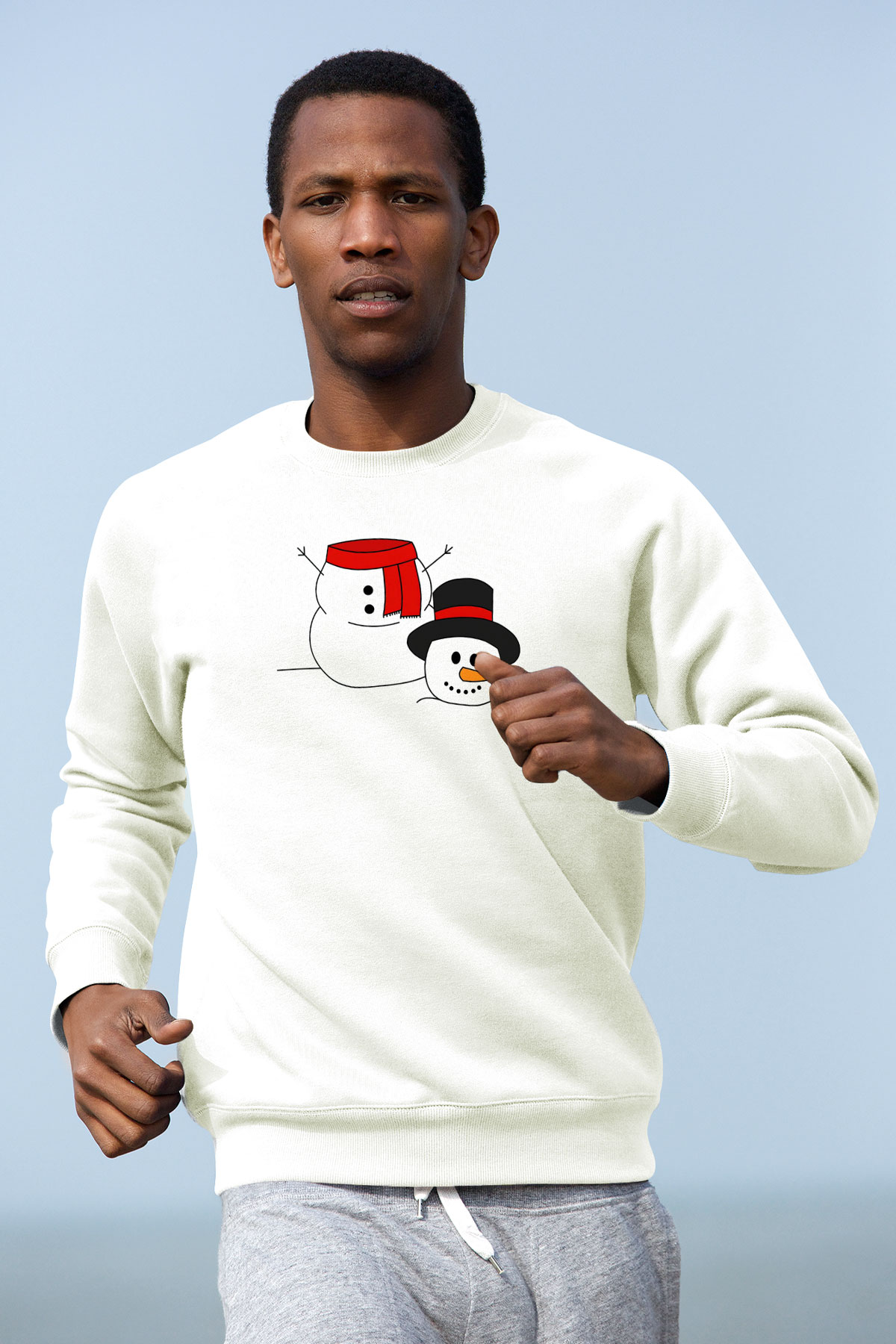 Yılbaşı Beyaz Unisex Sweatshirt