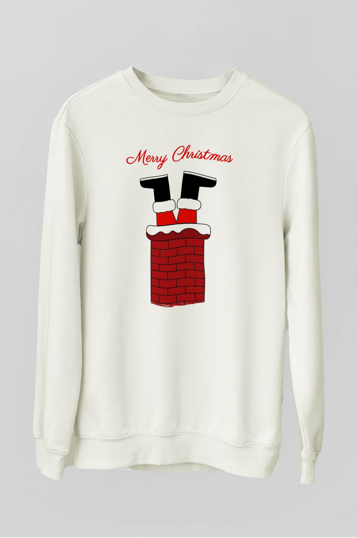 Yılbaşı Beyaz Unisex Sweatshirt