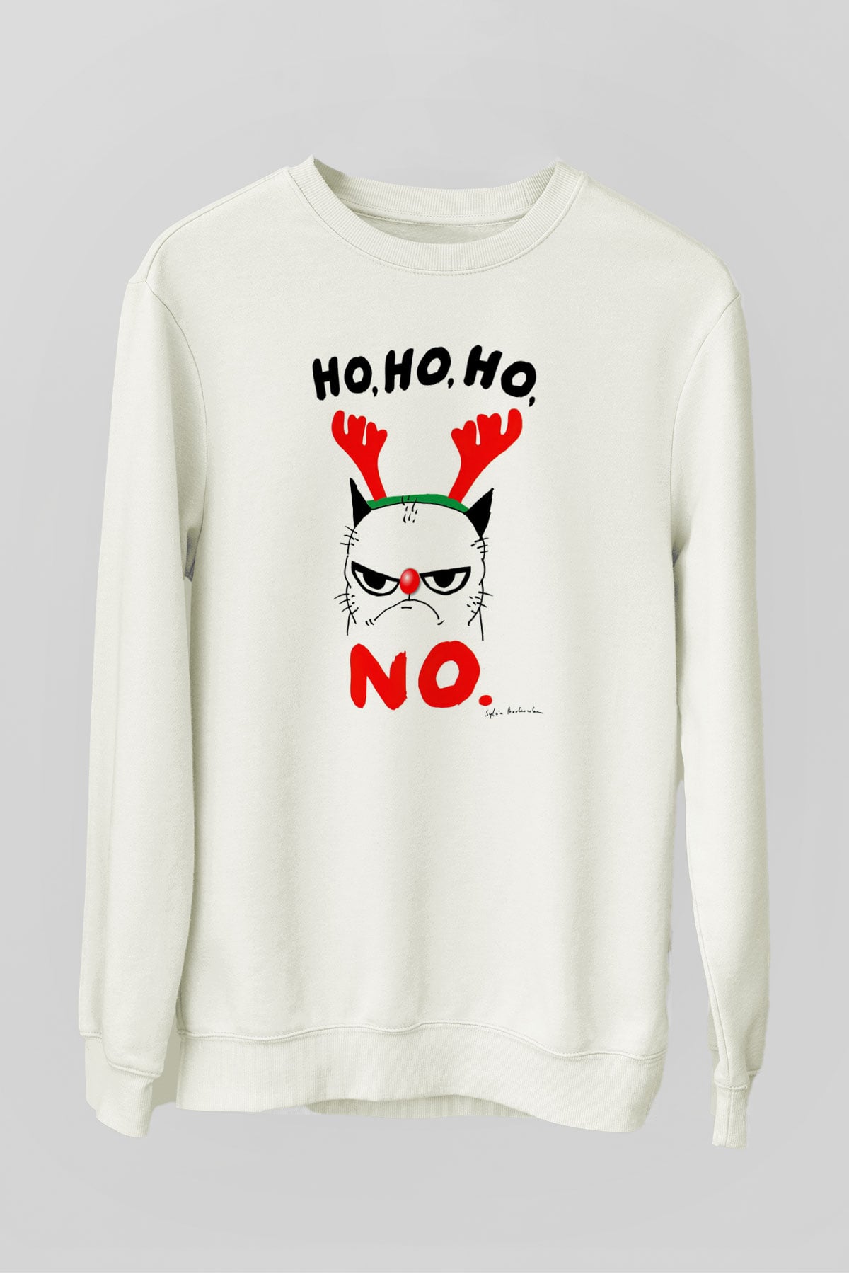 Yılbaşı Beyaz Unisex Sweatshirt