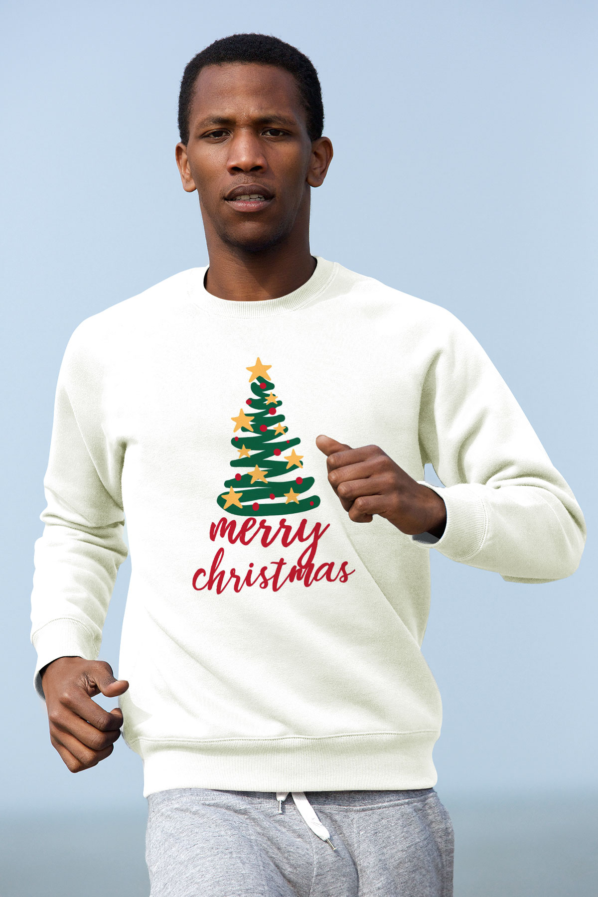 Yılbaşı Beyaz Unisex Sweatshirt