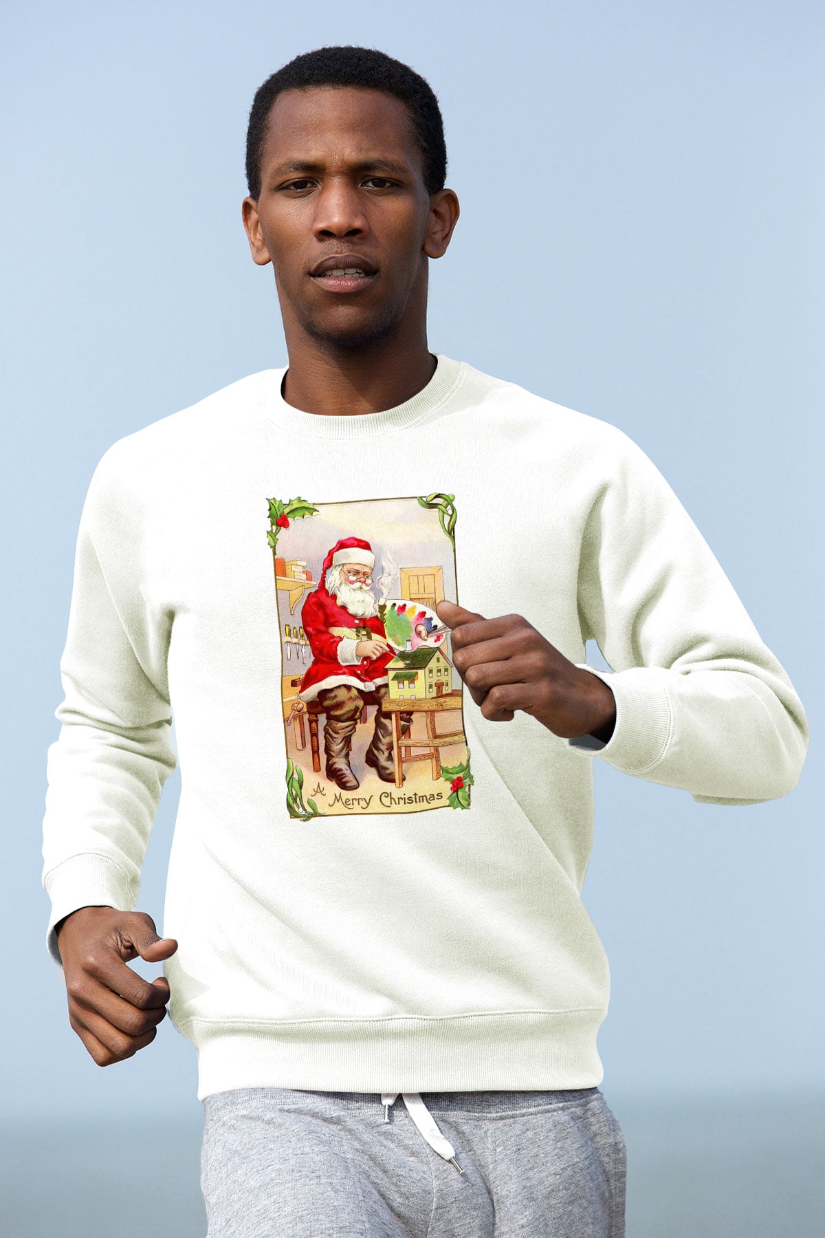 Yılbaşı Beyaz Unisex Sweatshirt