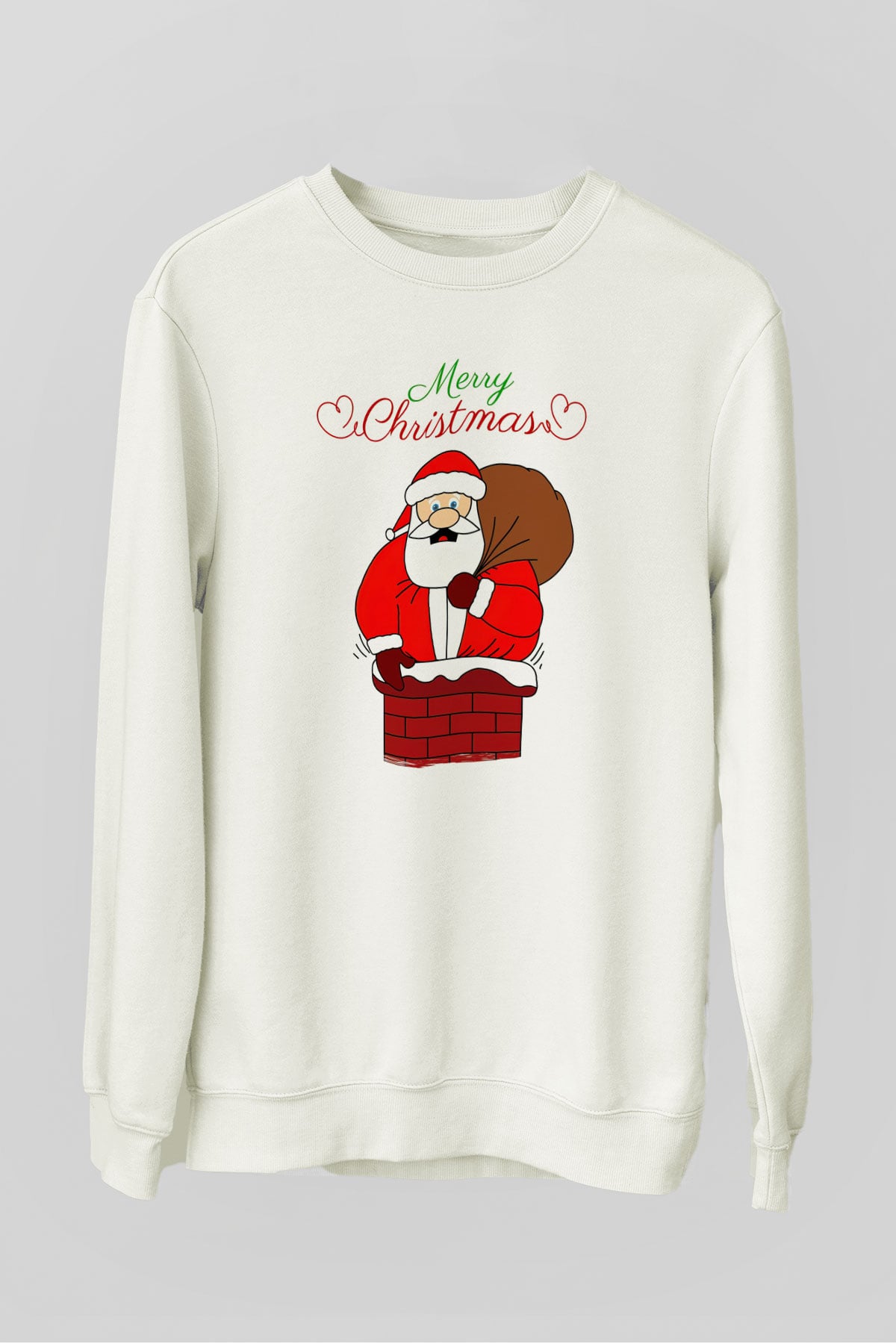 Yılbaşı Beyaz Unisex Sweatshirt