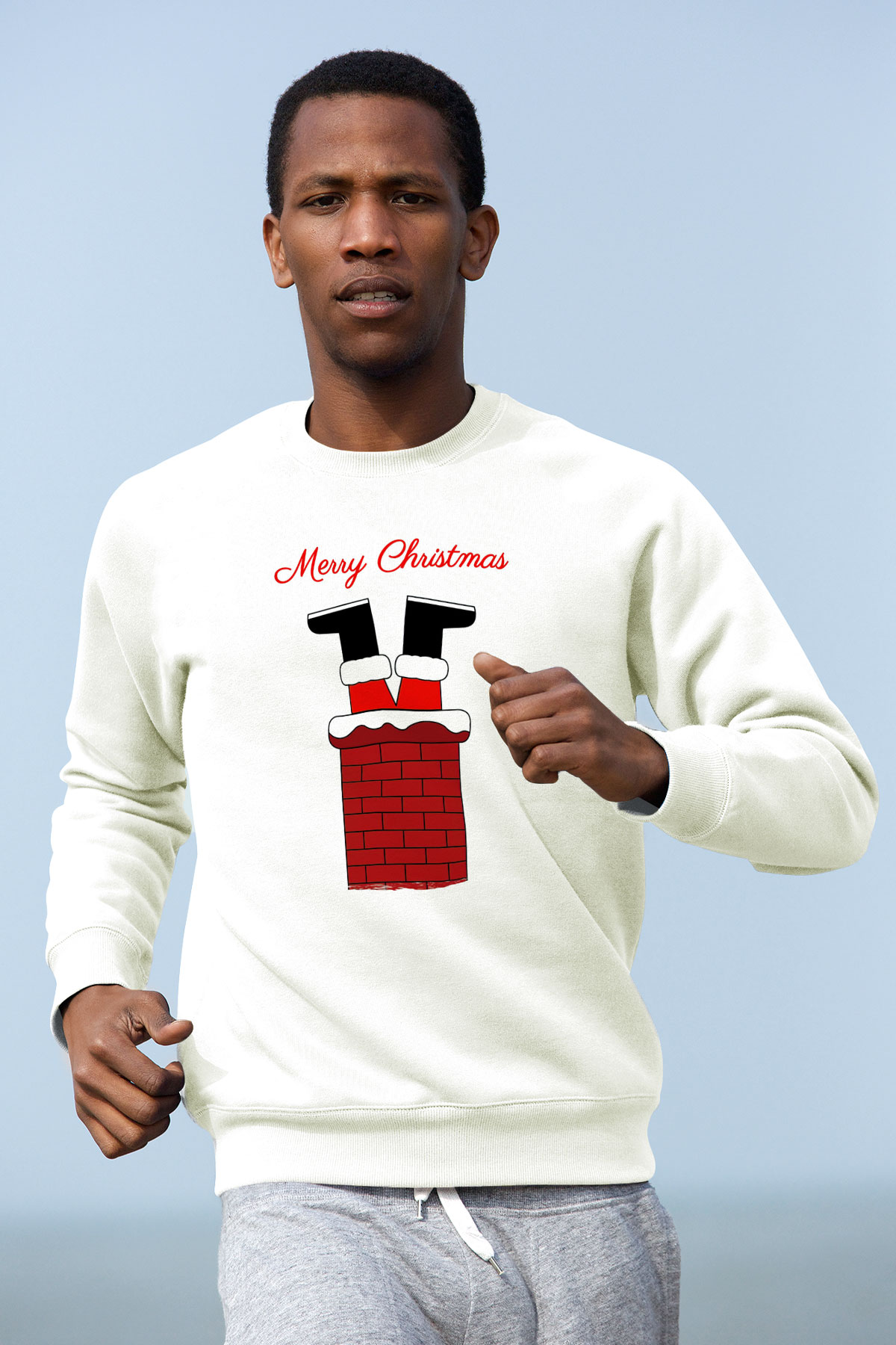 Yılbaşı Beyaz Unisex Sweatshirt