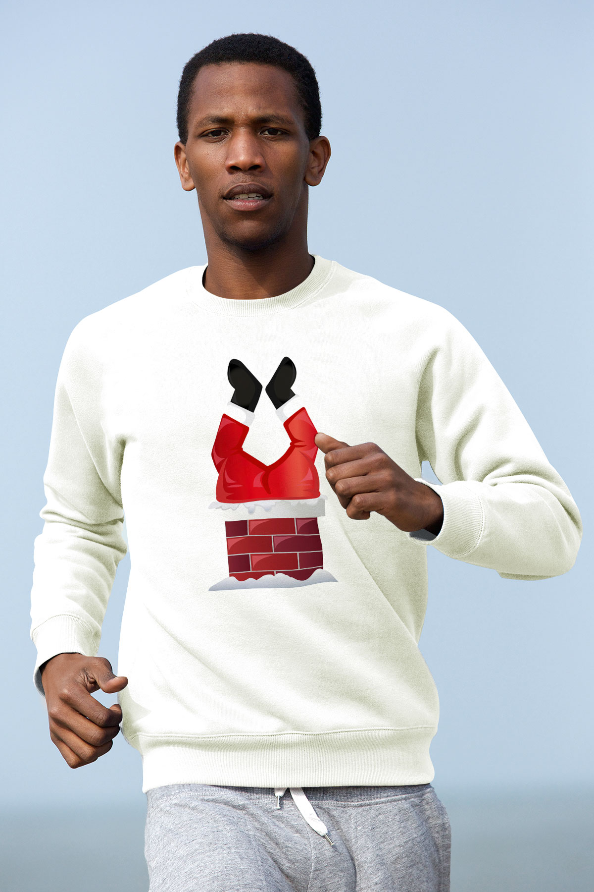 Yılbaşı Beyaz Unisex Sweatshirt
