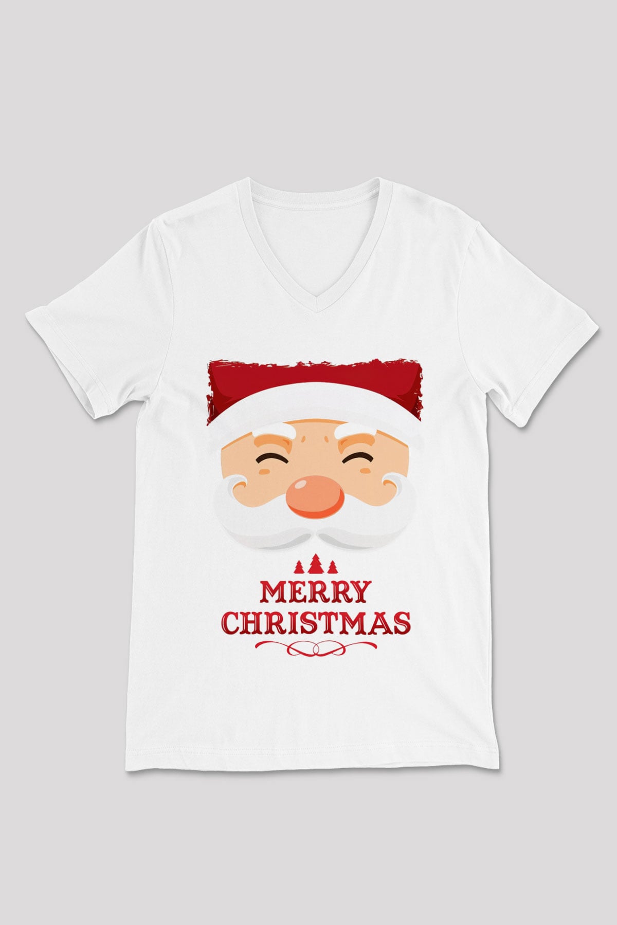 Yılbaşı Beyaz Unisex V Yaka Tişört