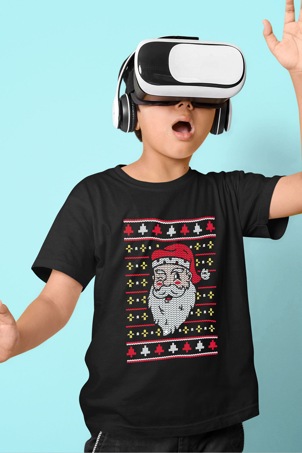 Yılbaşı Siyah Unisex Çocuk Tişört