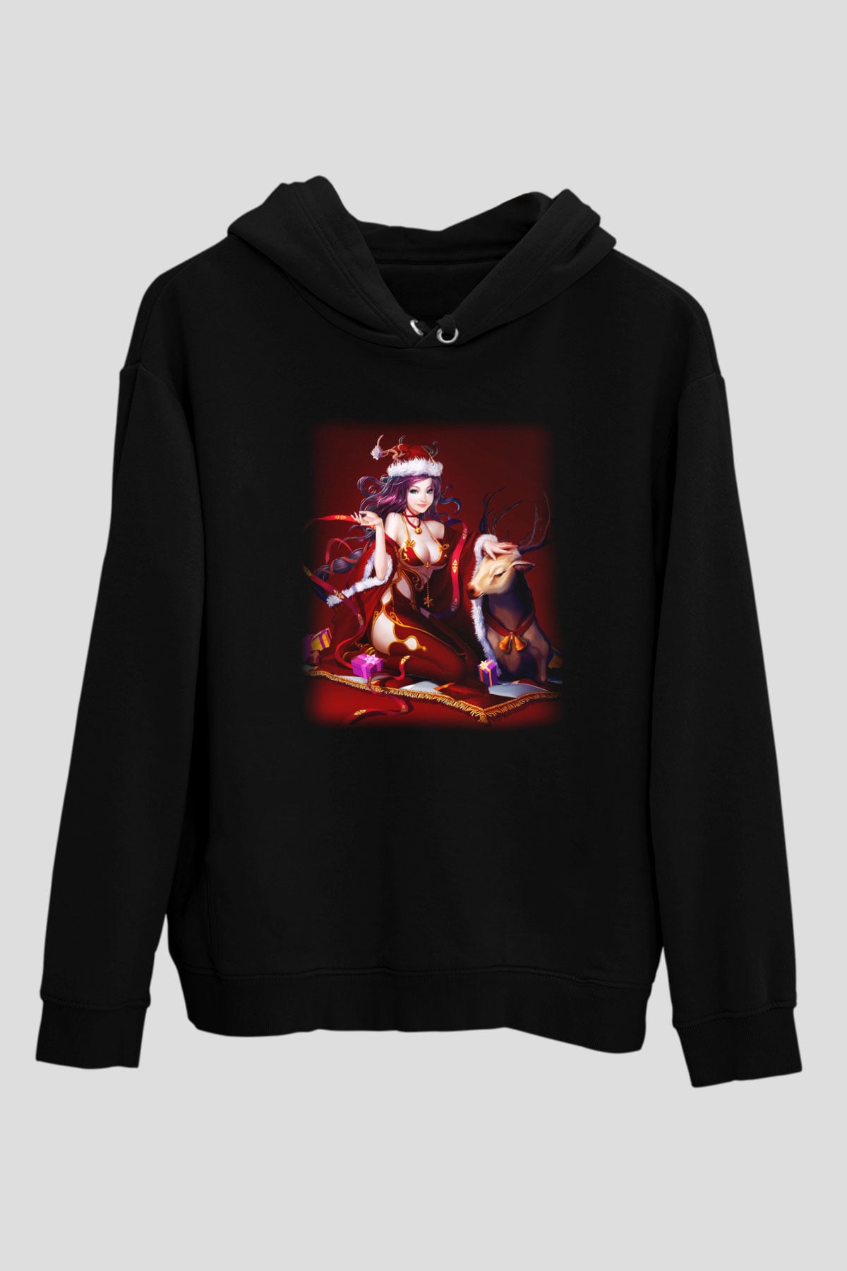 Yılbaşı Siyah Unisex Hoodie