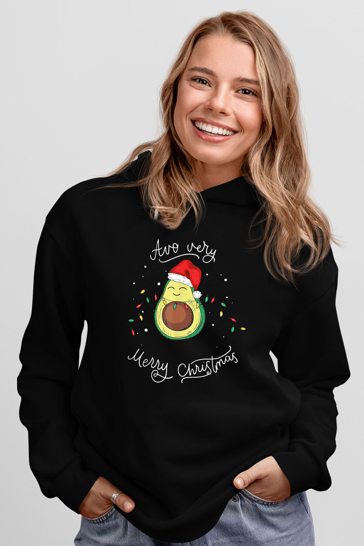 Yılbaşı Siyah Unisex Hoodie