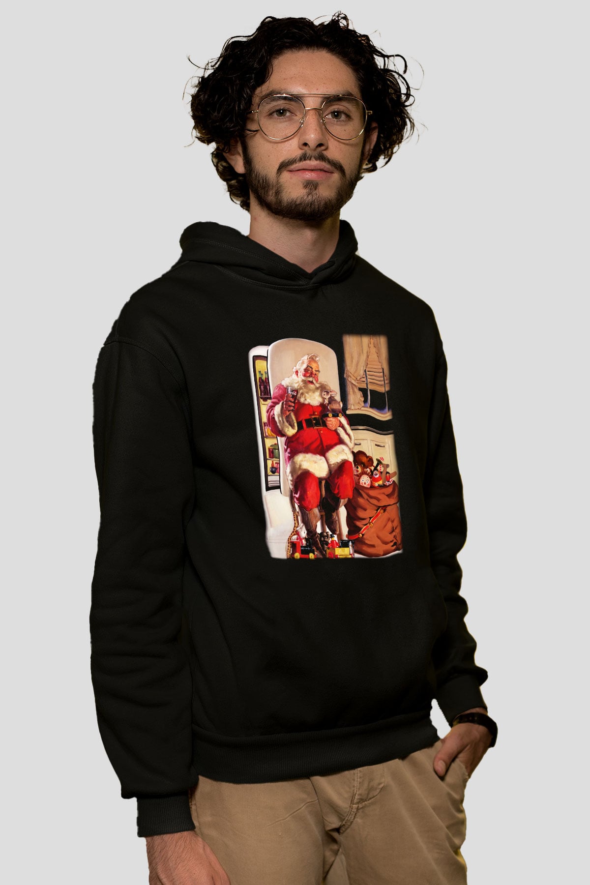 Yılbaşı Siyah Unisex Hoodie