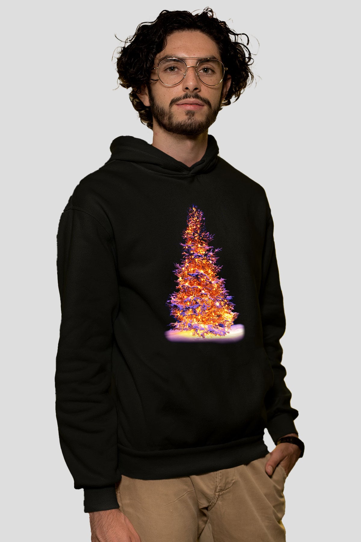 Yılbaşı Siyah Unisex Hoodie