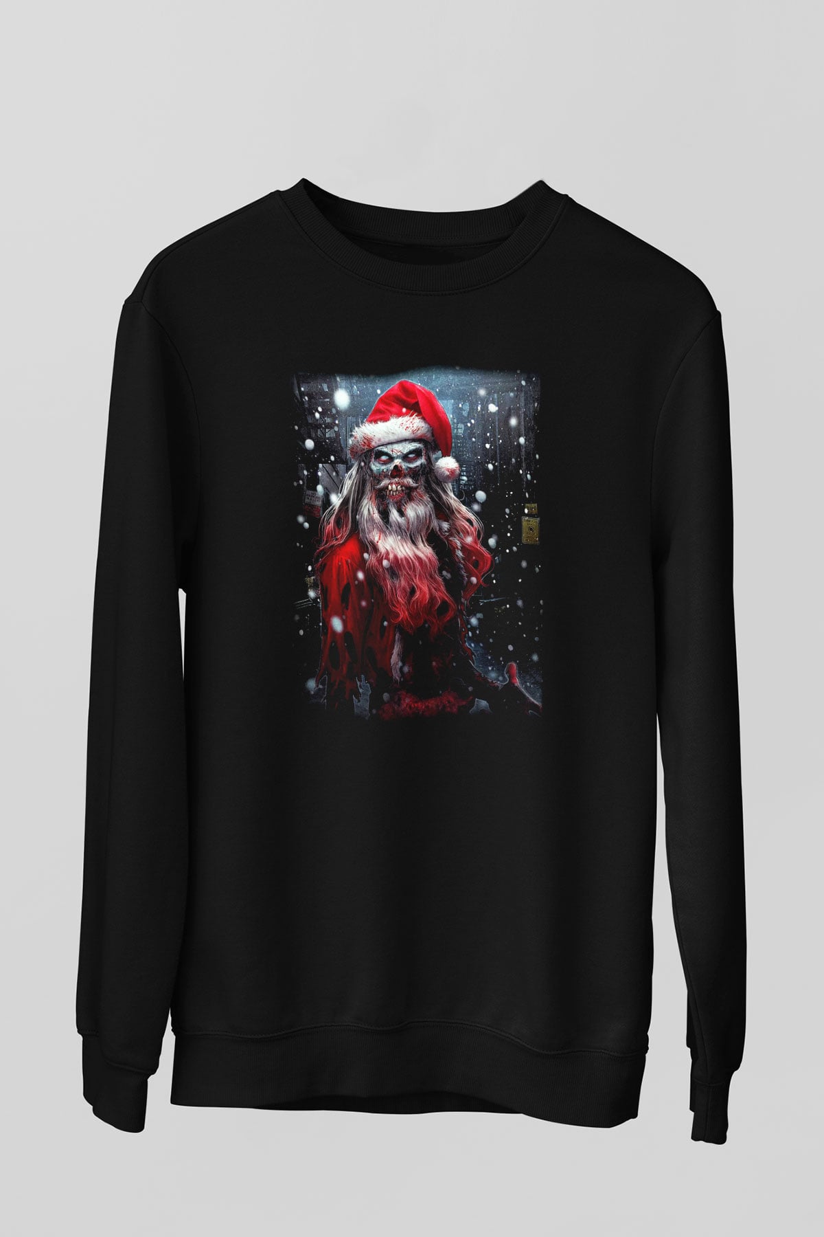Yılbaşı Siyah Unisex Sweatshirt