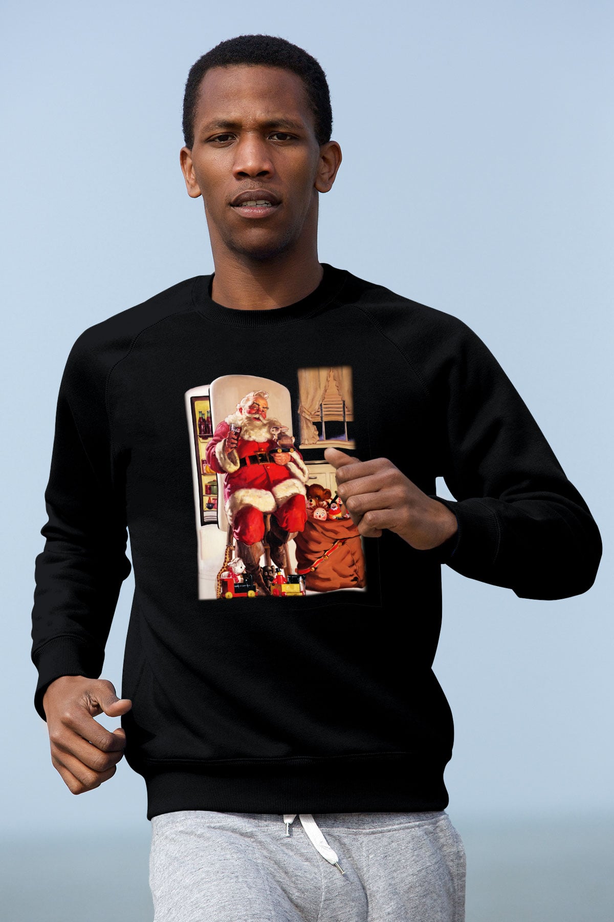 Yılbaşı Siyah Unisex Sweatshirt