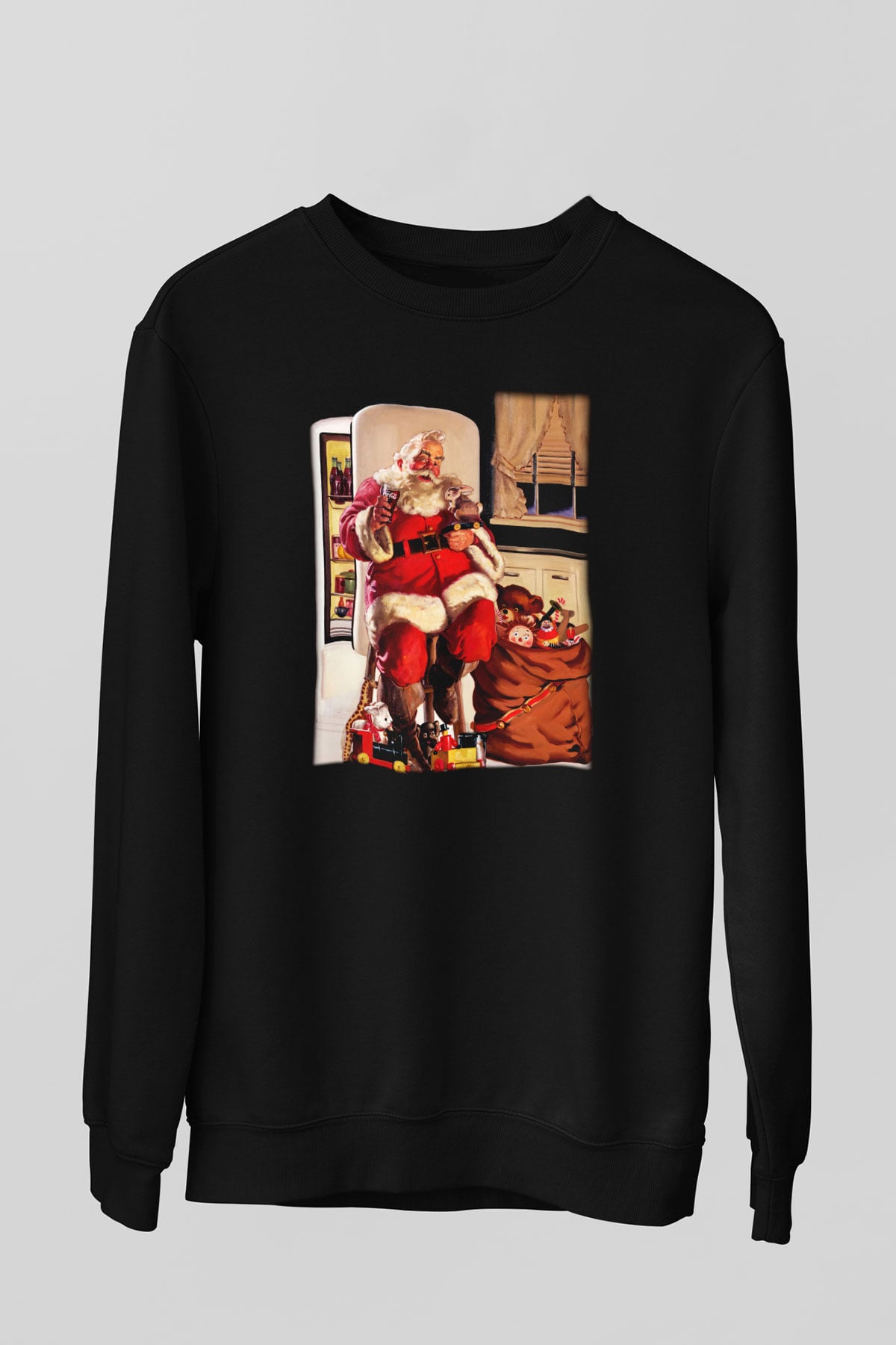 Yılbaşı Siyah Unisex Sweatshirt