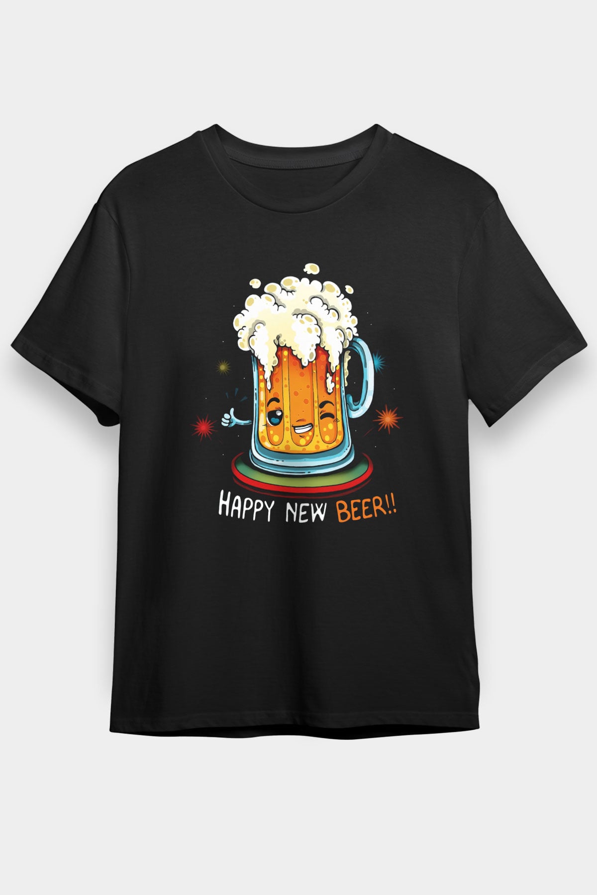 Yılbaşı Siyah Unisex Tişört T-Shirt - TişörtFabrikası