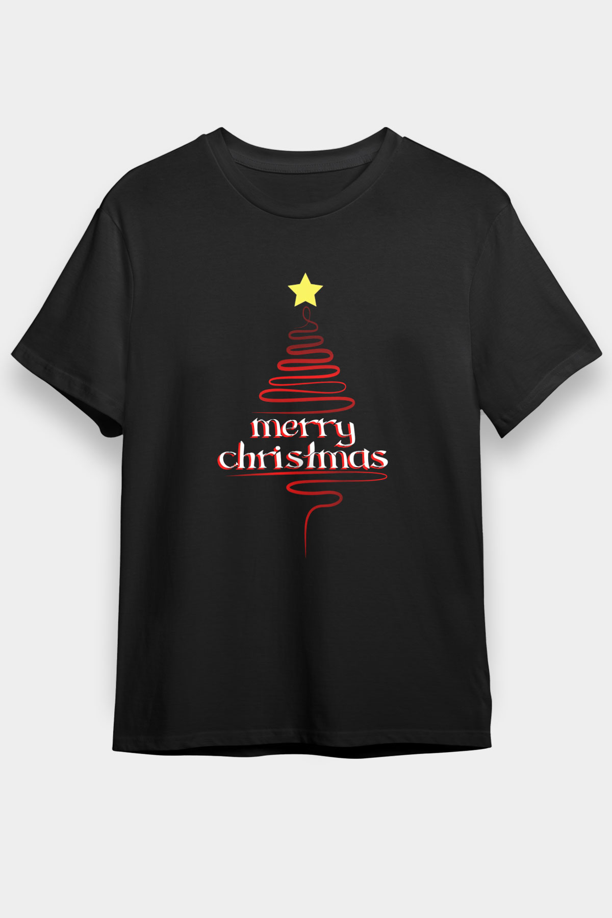 Yılbaşı Siyah Unisex Tişört T-Shirt - TişörtFabrikası