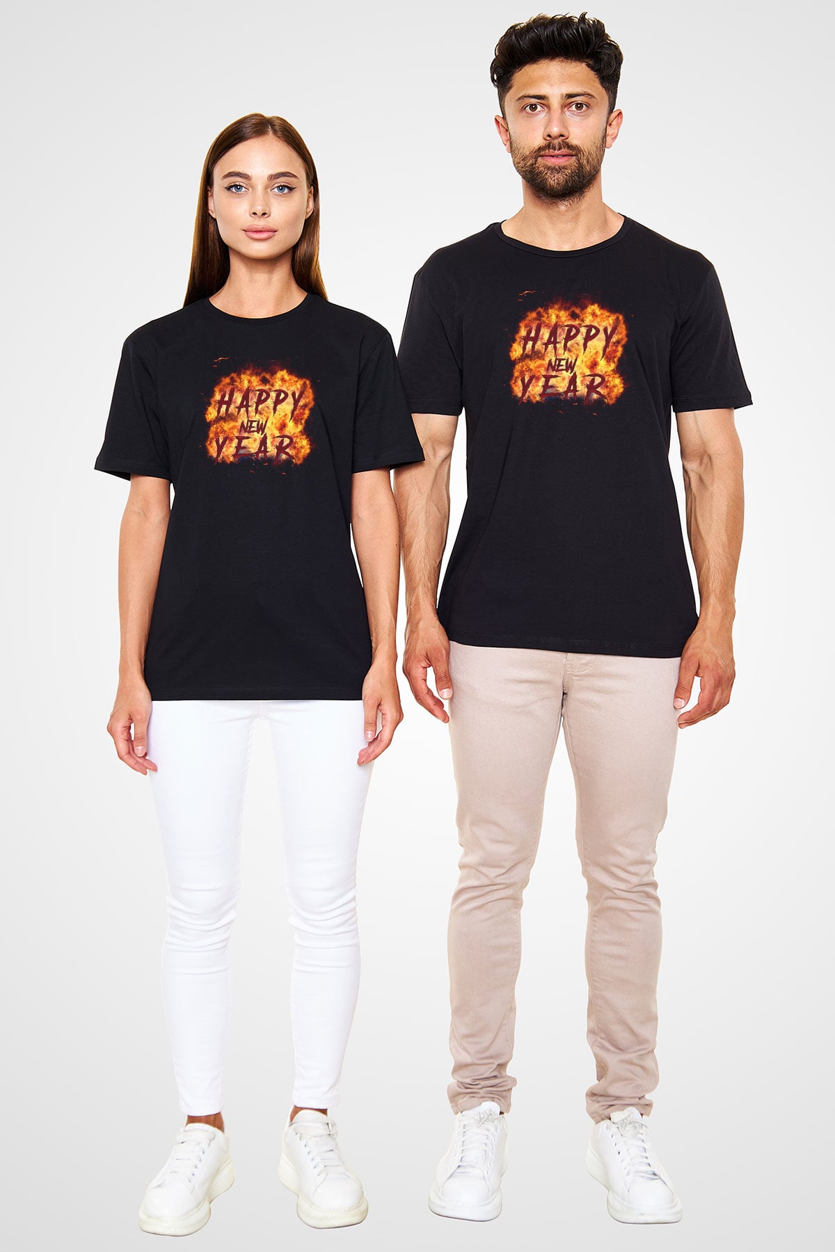 Yılbaşı Siyah Unisex Tişört T-Shirt - TişörtFabrikası
