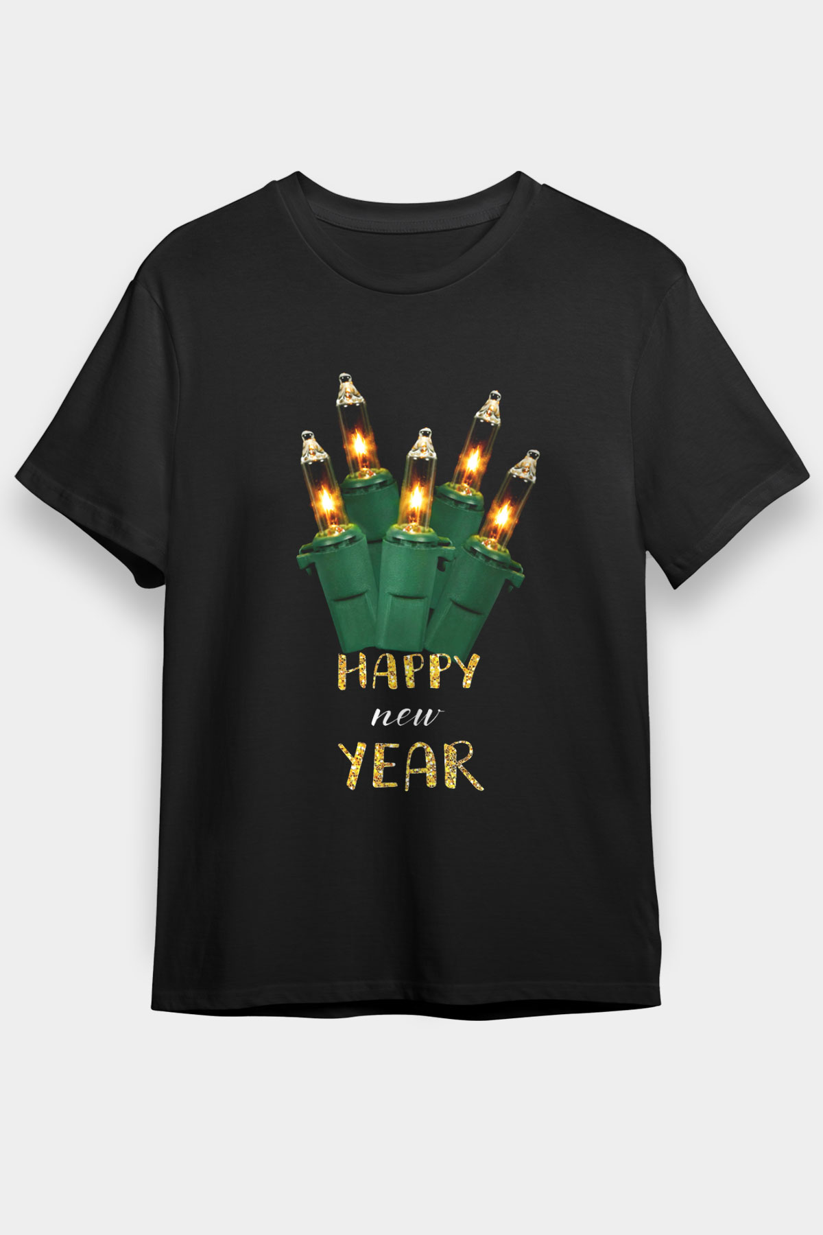Yılbaşı Siyah Unisex Tişört T-Shirt - TişörtFabrikası