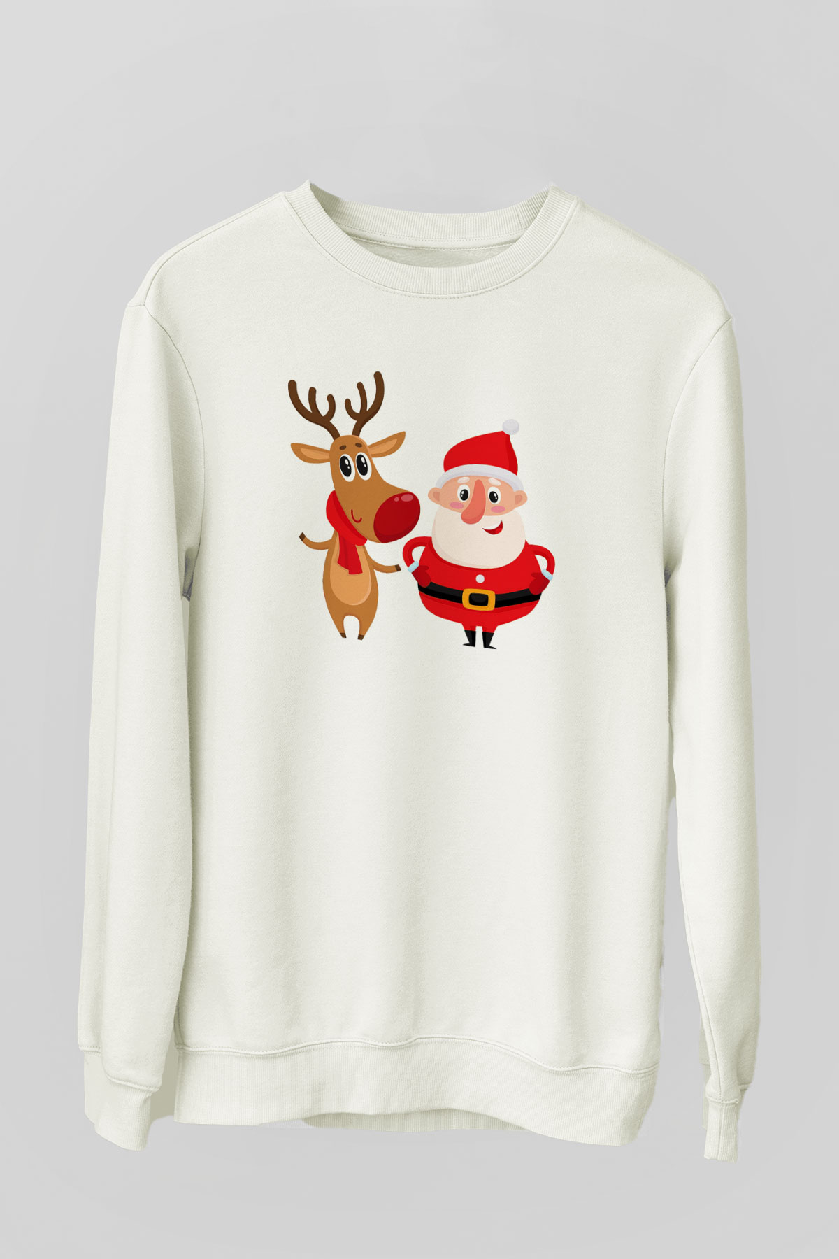 Yılbaşı Yeni Yıl Christmas Beyaz Unisex Sweatshirt