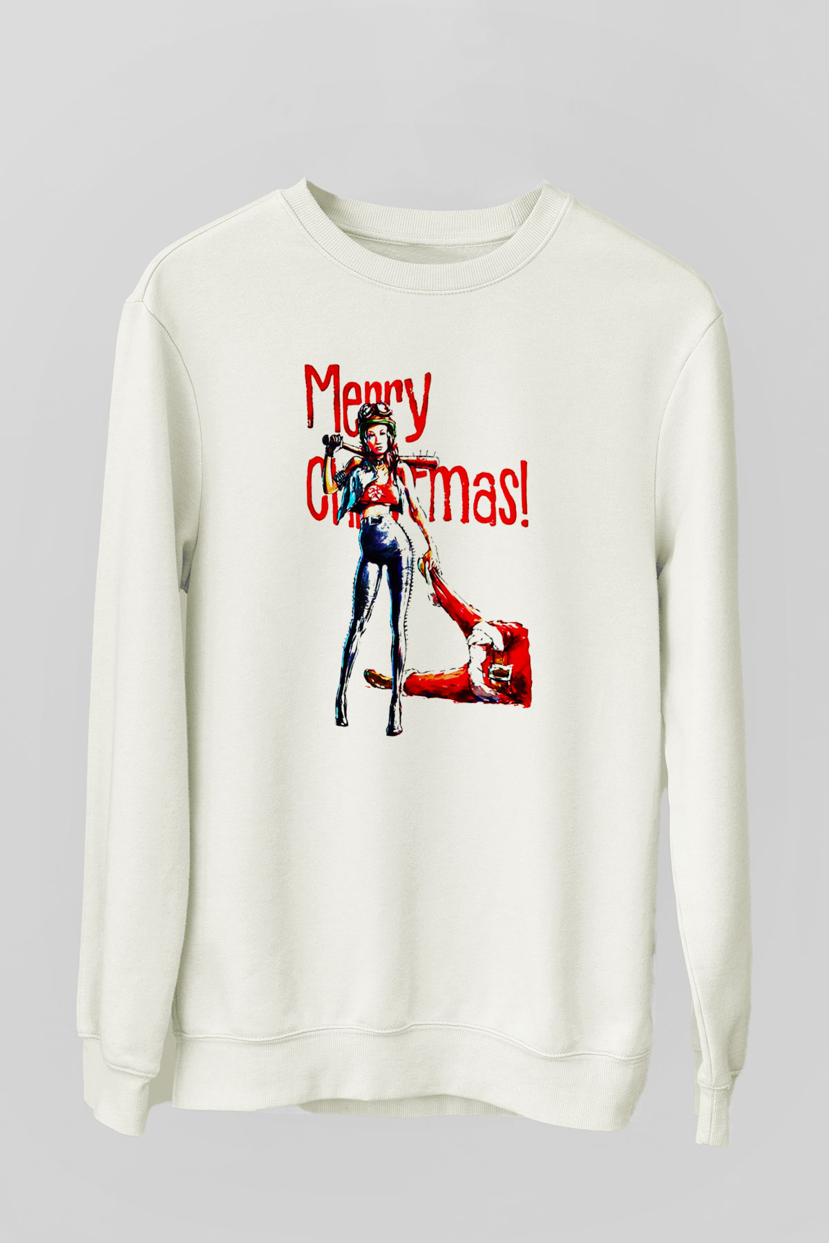 Yılbaşı Yeni Yıl Christmas Beyaz Unisex Sweatshirt
