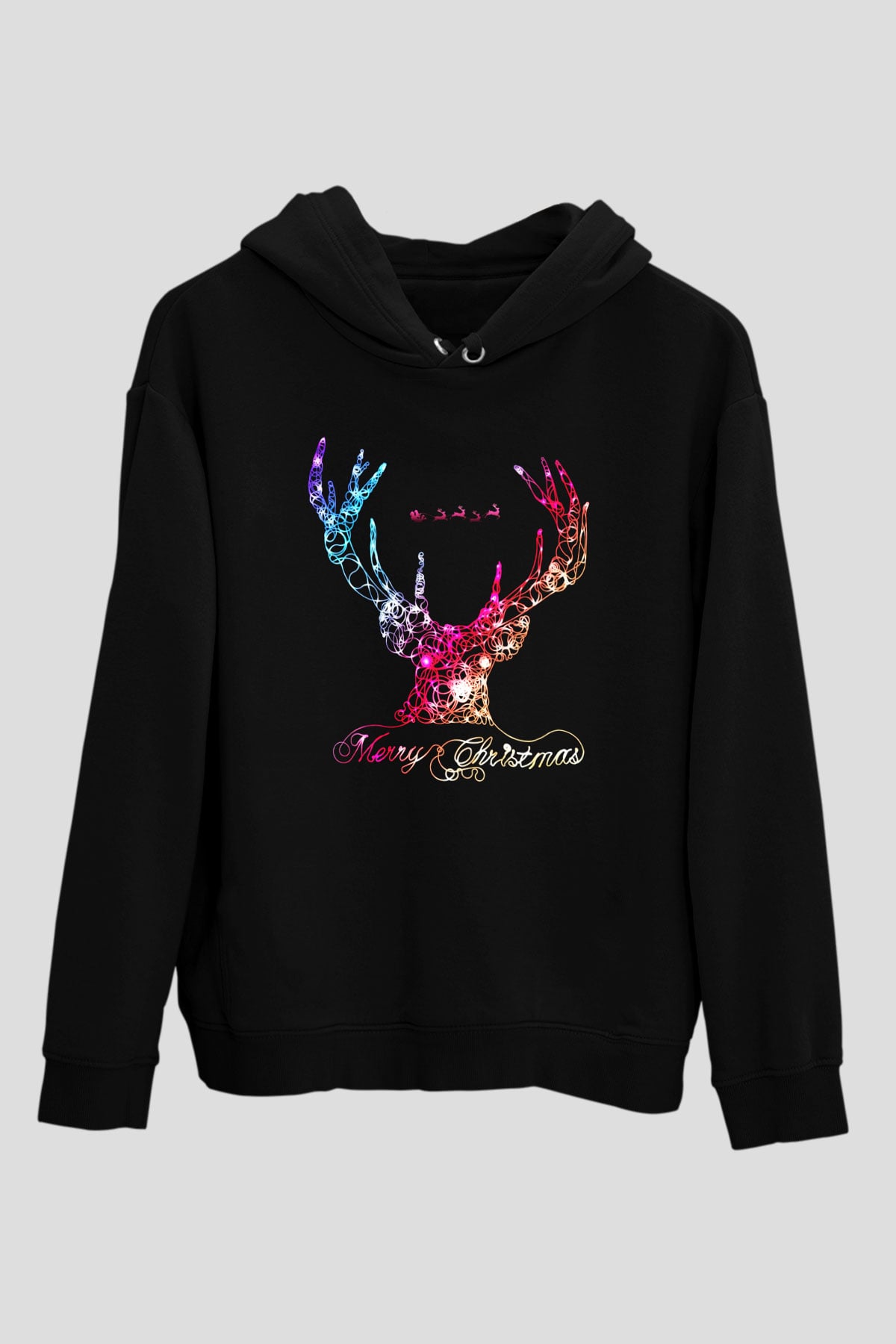 Yılbaşı Yeni Yıl Christmas Siyah Unisex Hoodie