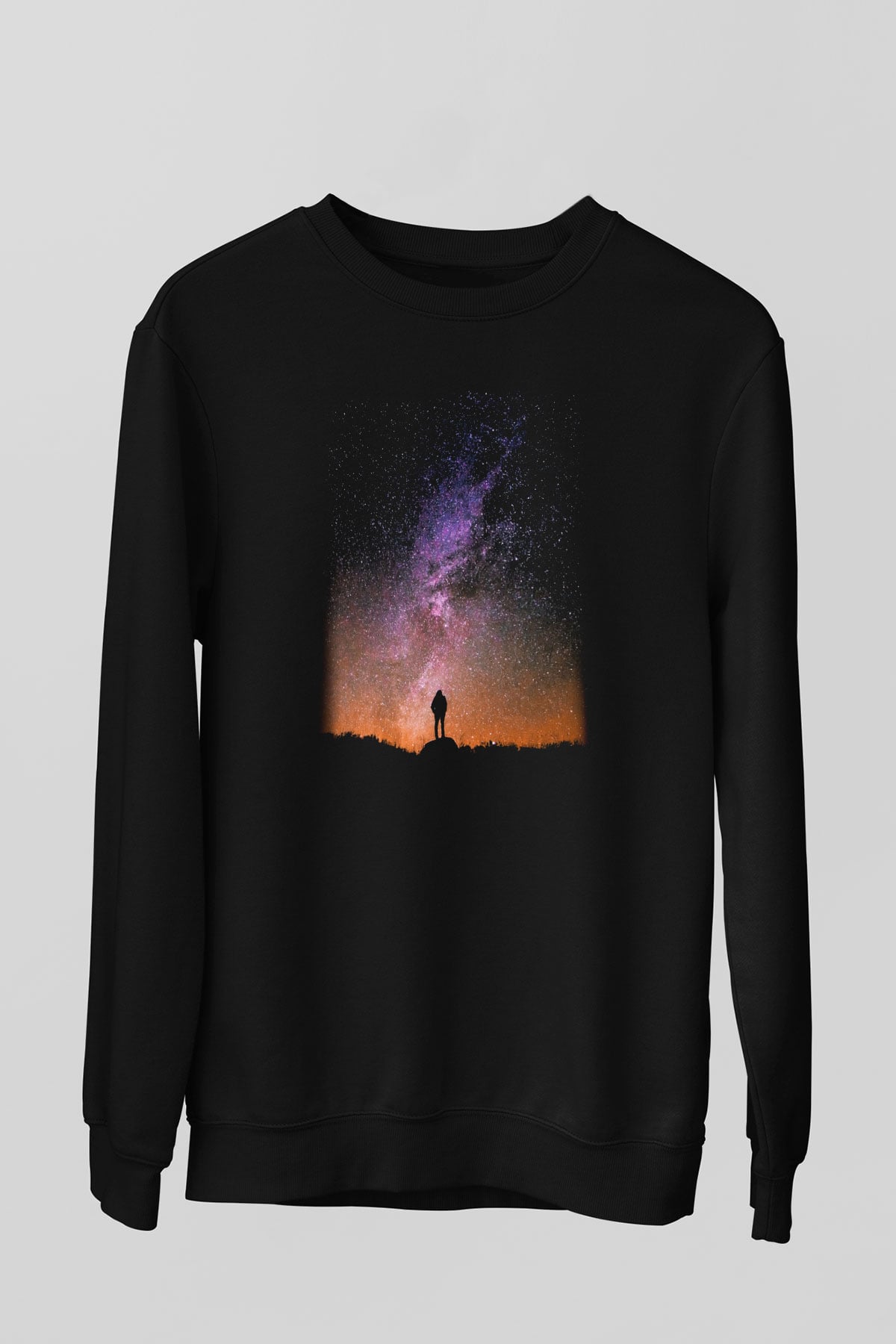 Yıldız Siyah Unisex Sweatshirt